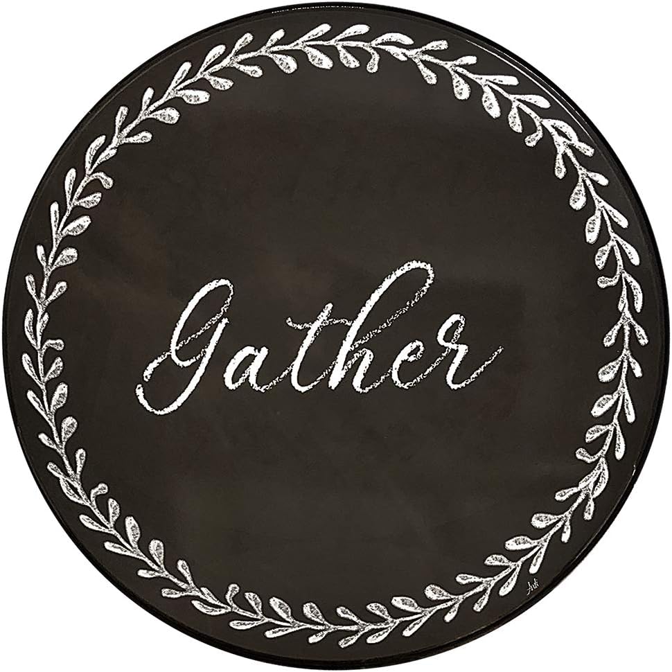 Set of 4 Farmhouse Rustic Chalkboard Style Burner Covers by Range Kleen - Thankful, Grateful, Blessed, Gather