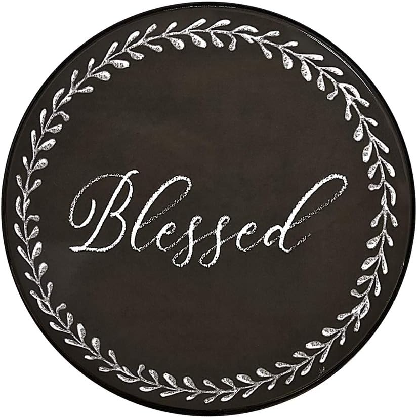 Set of 4 Farmhouse Rustic Chalkboard Style Burner Covers by Range Kleen - Thankful, Grateful, Blessed, Gather
