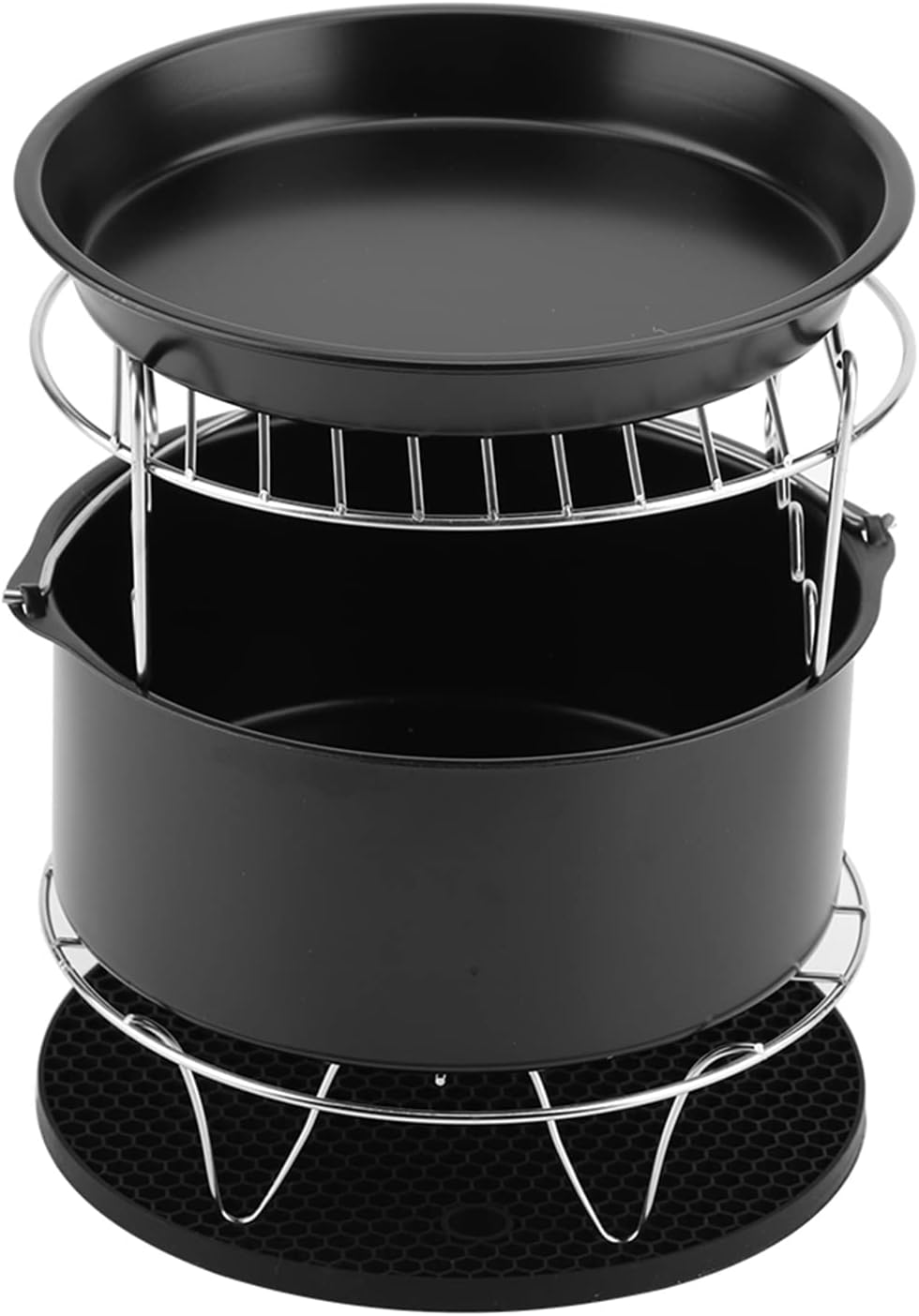 Set of 5 Non-Stick 7-inch Air Fryer Pans for Reusable Cake Accessories - ZLXHDL Air Fryer Accessories, Easy to Clean