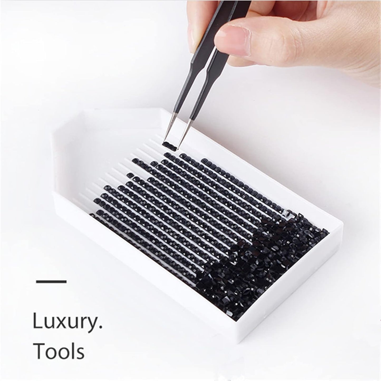 Set of 5 Stainless Steel Diamond Painting Tweezers - Precision Tools for Diamond Painting Kit