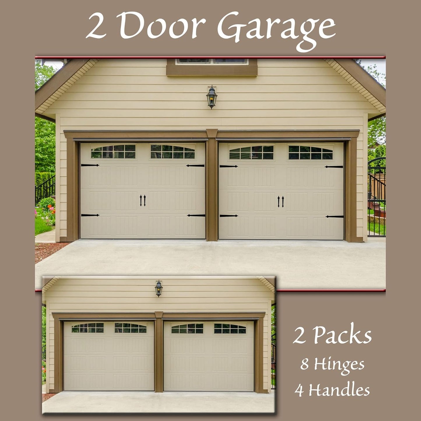 Set of 6 Decorative Magnetic Handle and Hinge Magnets for Steel Garage Doors - Easy Install, Durable & Weatherproof - WildKart