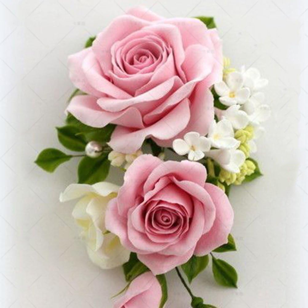 Set of 6 KALAIEN Rose Flower Cutters for Cake Decorating and Sugarcraft Modeling - Gumpaste Flowers Tools