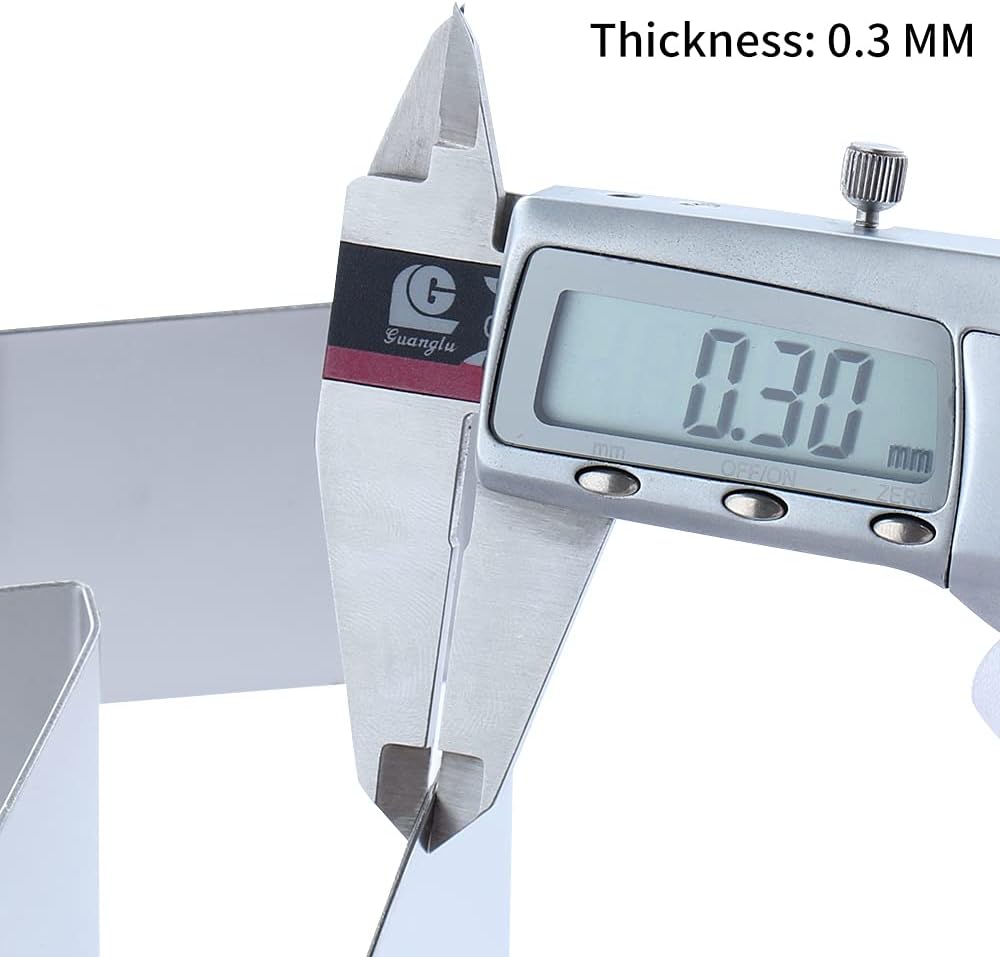 Set of 6 Stainless Steel Dog Cookie Cutters for Baking - Border Collie, Chihuahua, Labrador, Rochin, Rottweiler, Shepherd Shapes