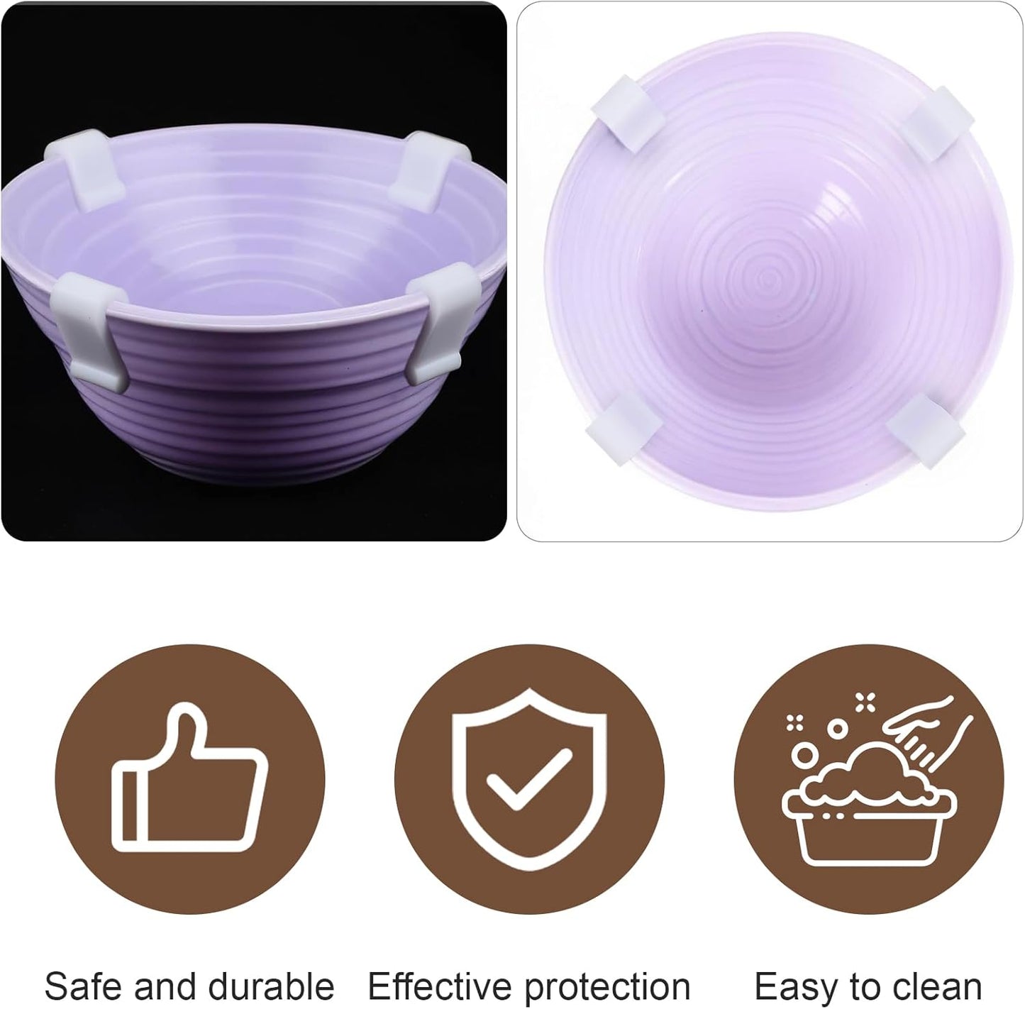Silicone Dutch Oven Lid Protector Clips - Set of 8, Pot Lid Bumper Lifter Accessories, White Pan Protector Replacement Clip