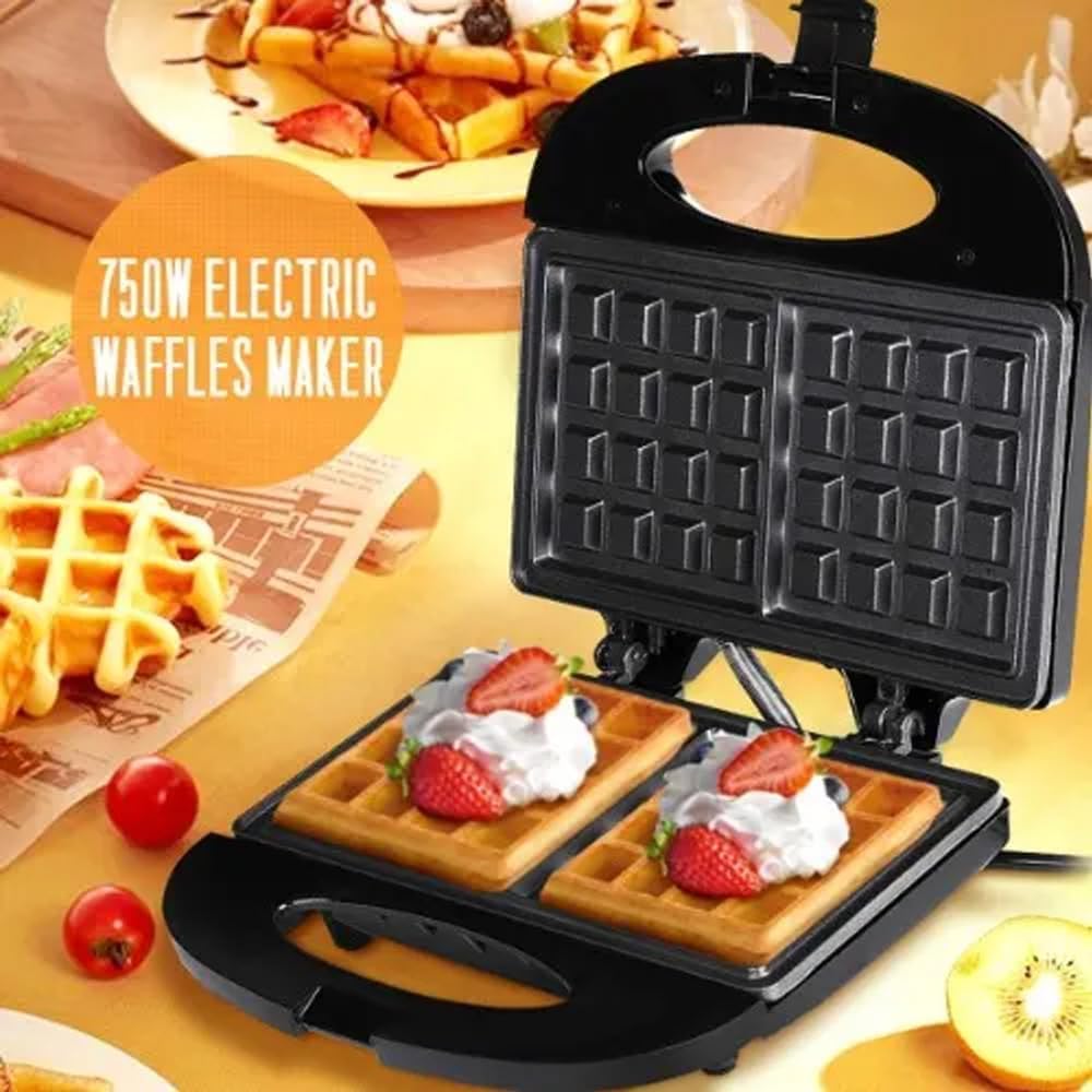 Sokany SK-114 Waffle Maker 750W for Single Serve Waffles, Hash Browns, Keto Chaffles - Non-Stick, Easy to Clean