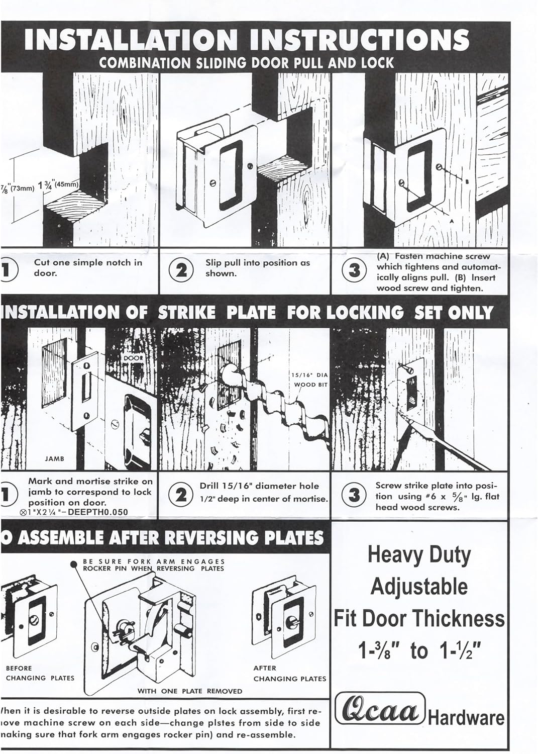 Solid Brass Rectangular Pocket Sliding Door Pull with Privacy Lock, 3-1/4''X2-1/4'', Matte Black - Premium Quality, 1 Pack - WildKart