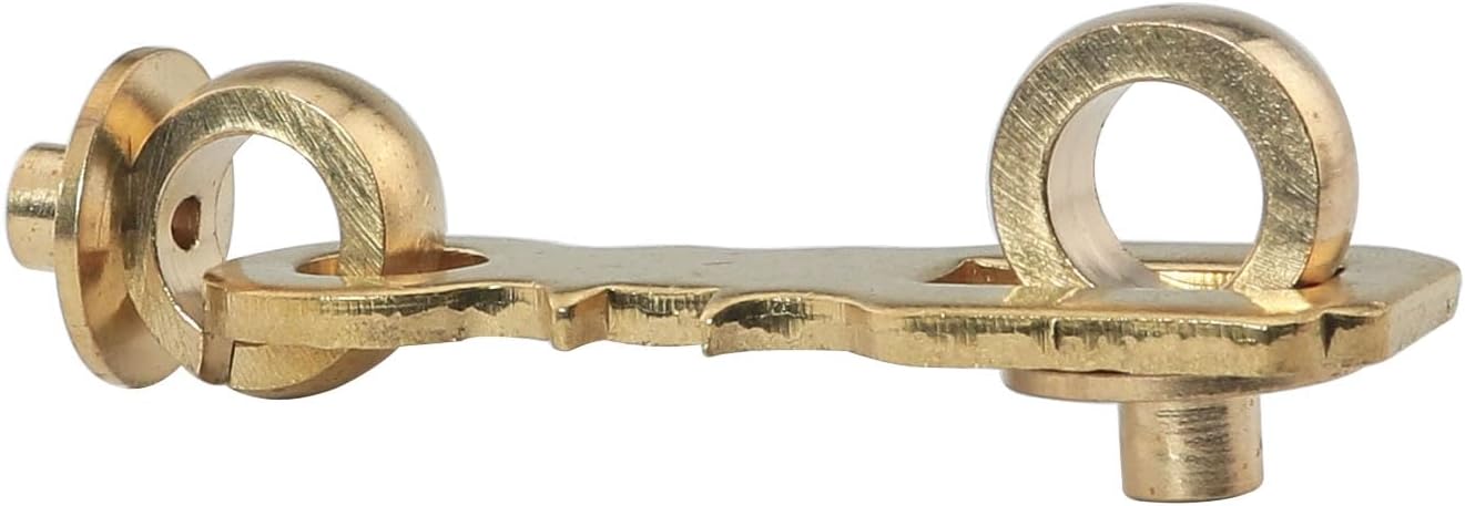 Solid Brass Vintage Gate Latch Lock with Heavy Duty Hasp Padlock - Door Clasp for Security