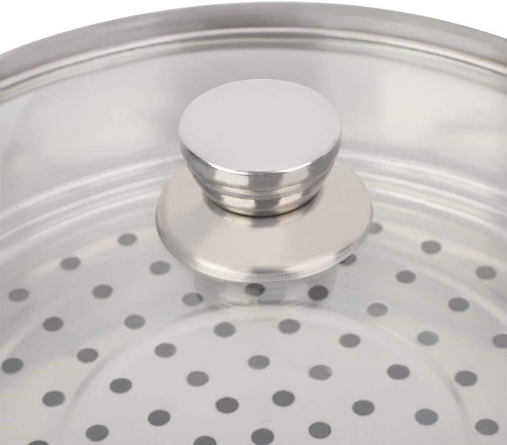 Stainless Steel 27 cm Steamer with Double Boiler Soup Function for Cooking