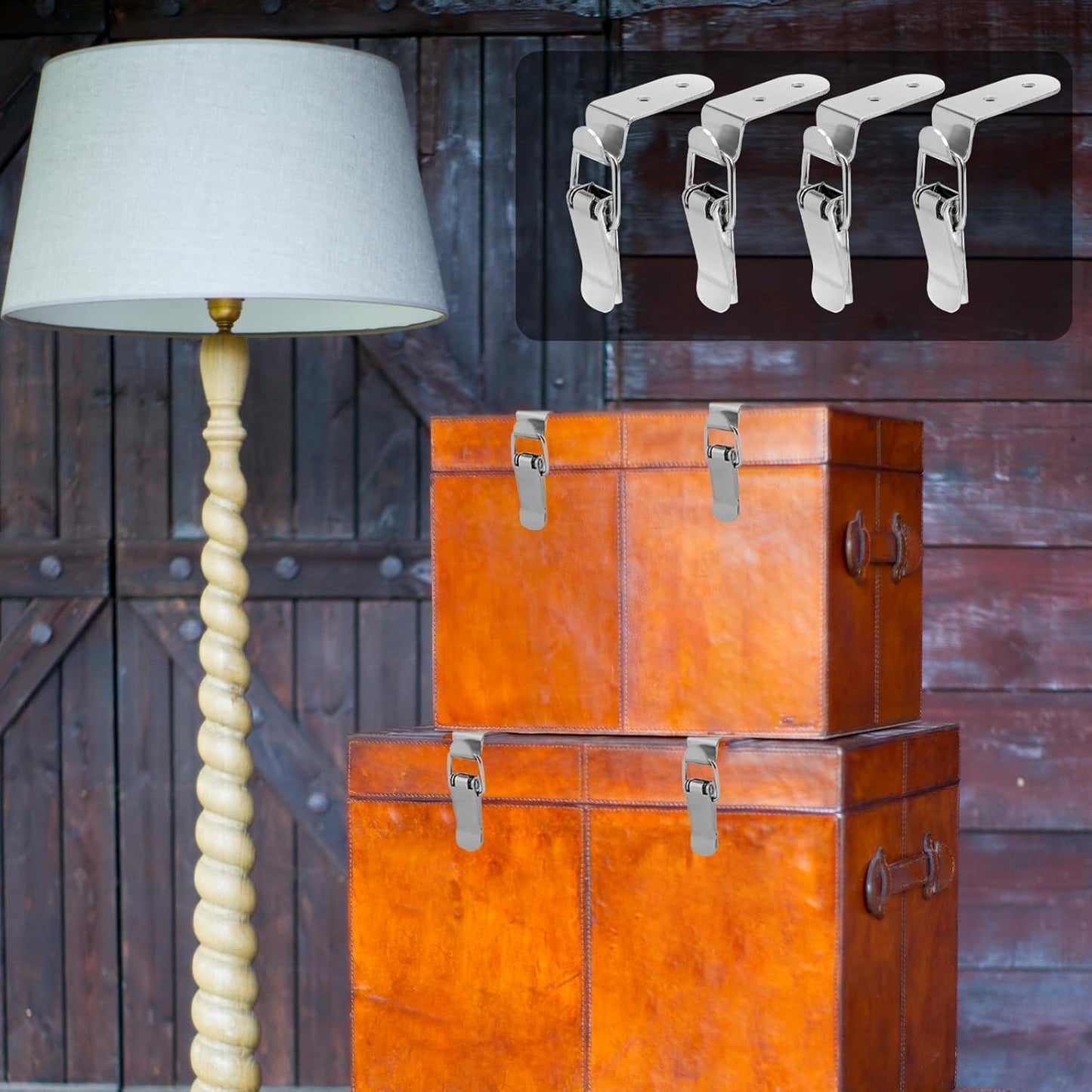 Stainless Steel 90 Degree Tool Box Hood Locks Latches - Set of 4