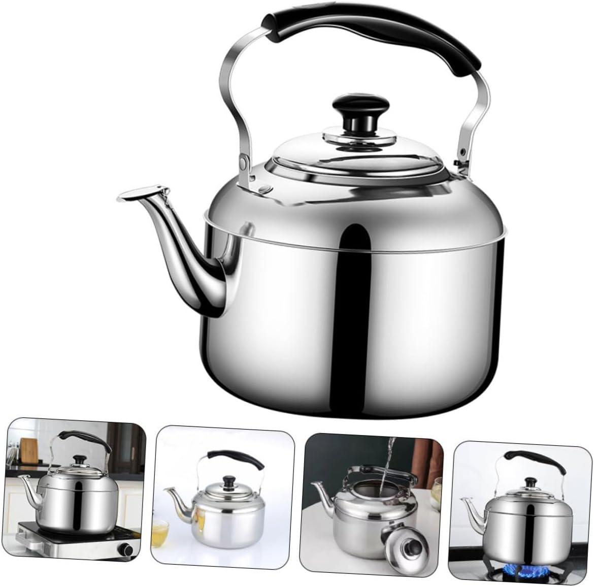 Stainless Steel Animal Design Kettle for Fast Boiling on Gas Stove or Electric - Ideal for Tea, Rice Wine, and Hot Water Brewing