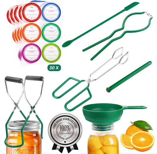 Stainless Steel Canning Kit Set - Premium Supplies for Home Canning, Rust-Free & Dishwasher Safe