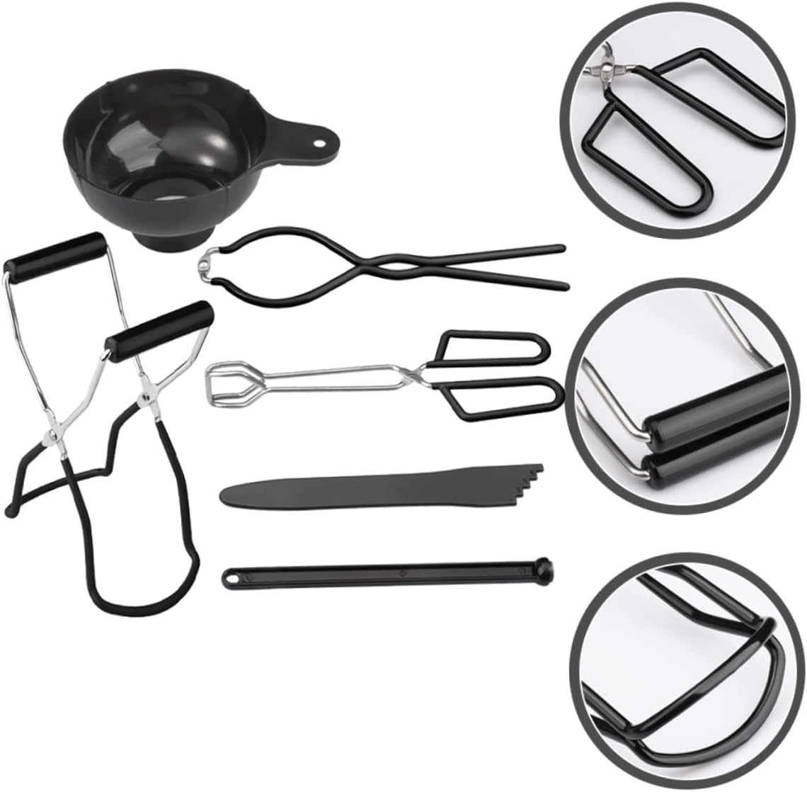 Stainless Steel Canning Kit with Aluminum Can Opener and Jar Lifter - Complete Canning Supplies Set for Jars and Pots