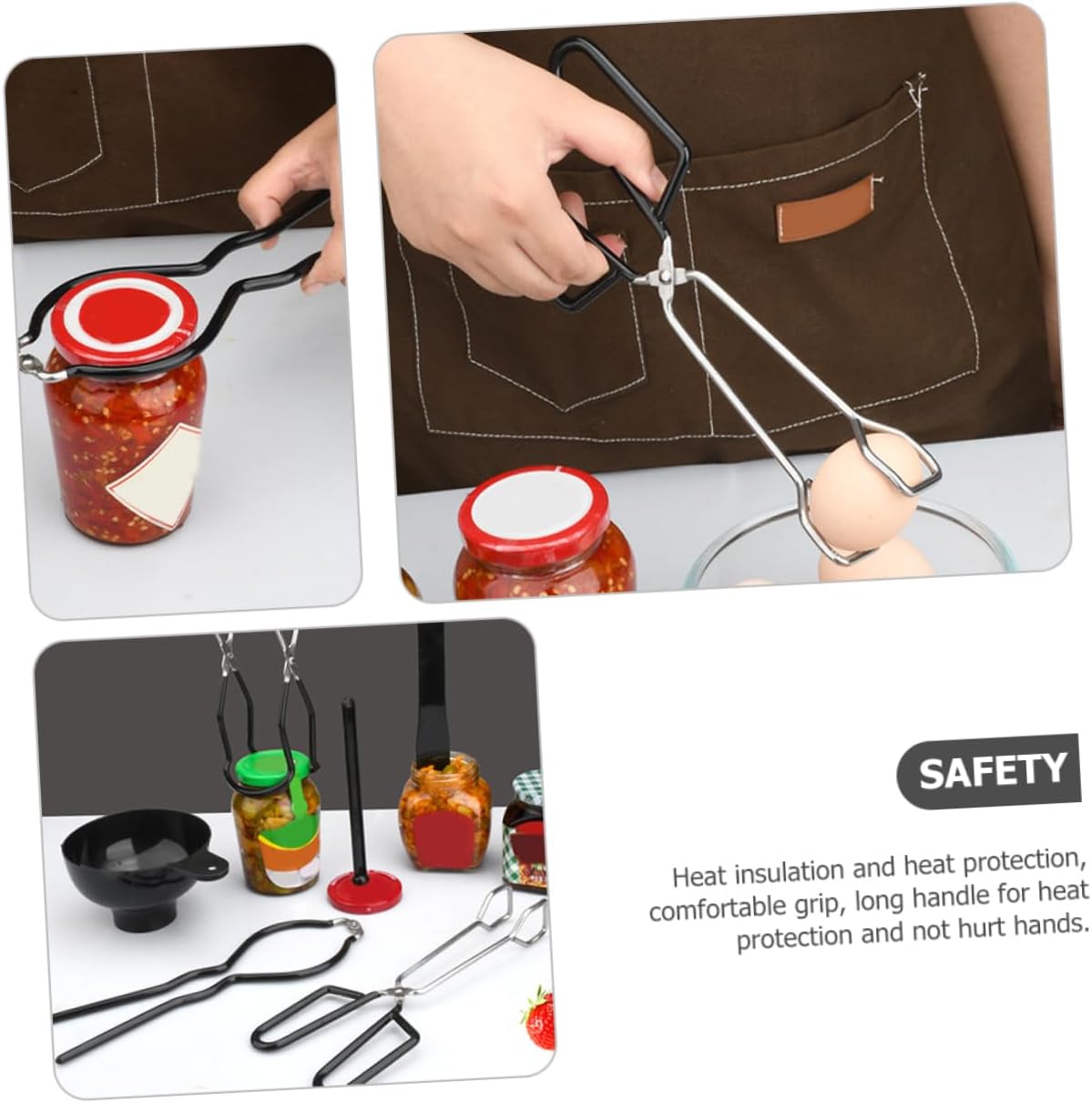 Stainless Steel Canning Kit with Aluminum Can Opener and Jar Lifter - Complete Canning Supplies Set for Jars and Pots