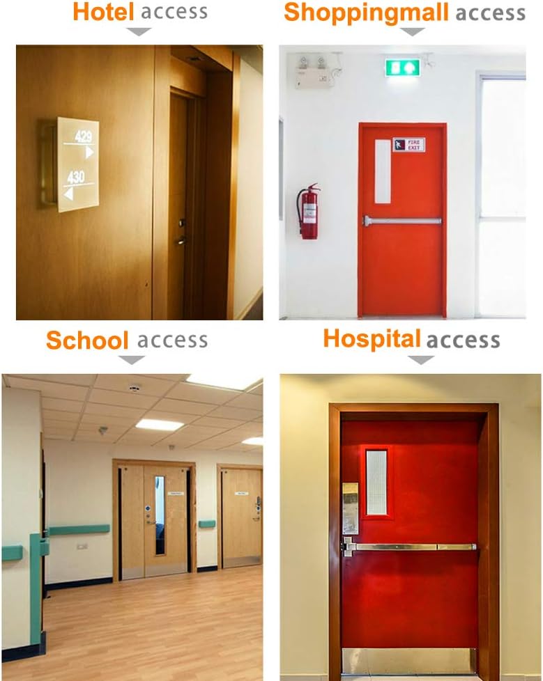 Stainless Steel Commercial Door Push Bar with Exterior Lever - Emergency Panic Exit Device for Metal & Wood Doors