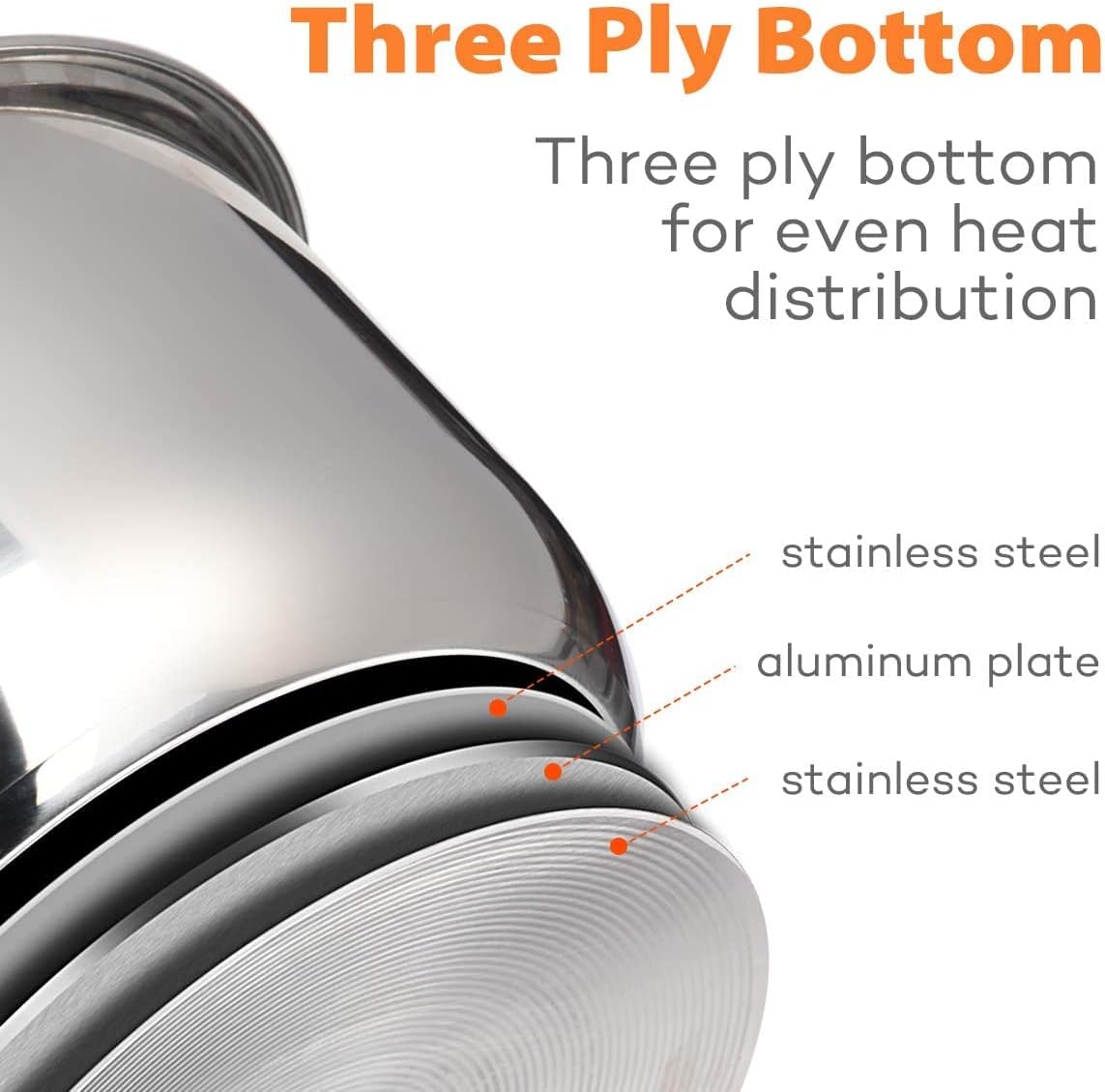Stainless Steel Inner Pot Compatible with Ninja Foodi 8 Quart - Goldlion Accessories Replacement Insert Liner