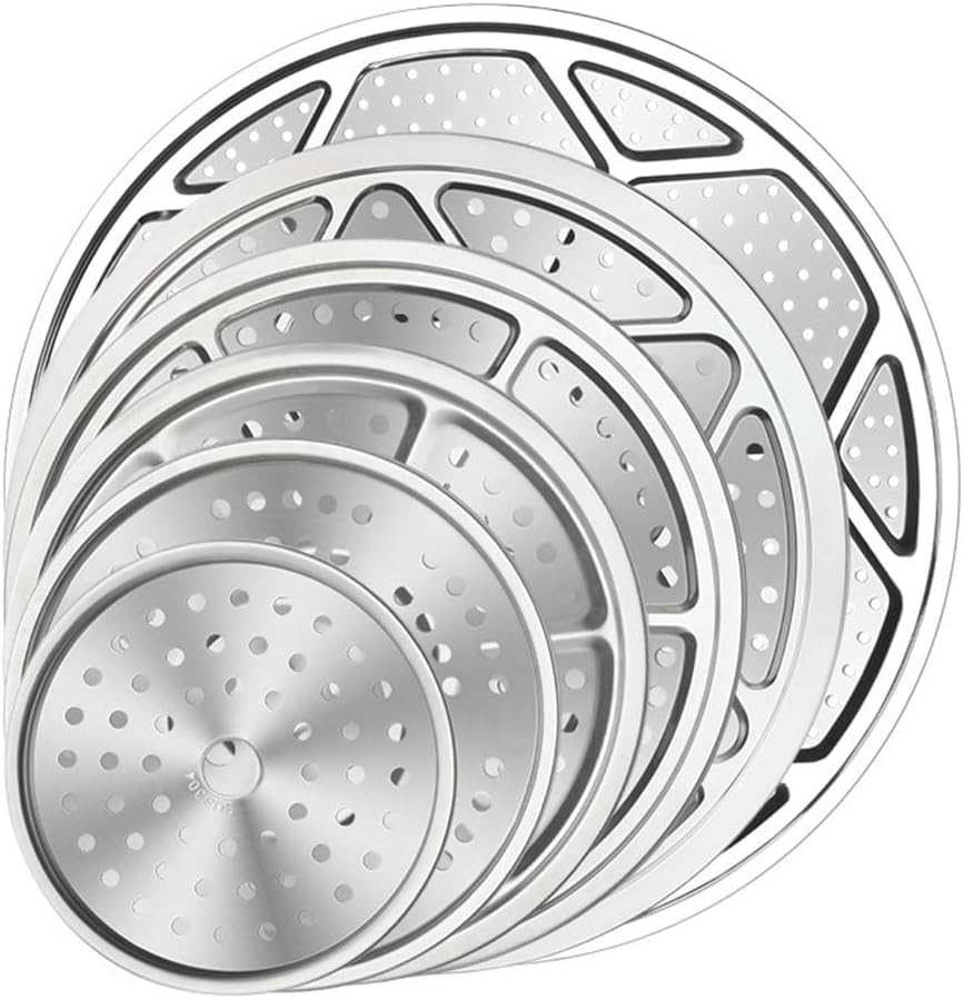 Stainless Steel Round Steamer Tray for Pressure Cookers, Stockpots, Pans - 27.2cm