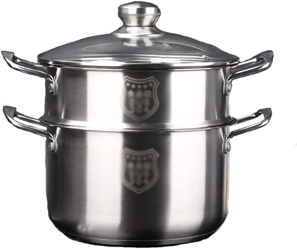 Stainless Steel Soup Pot with Steamer for Induction Cooker and Gas Stove