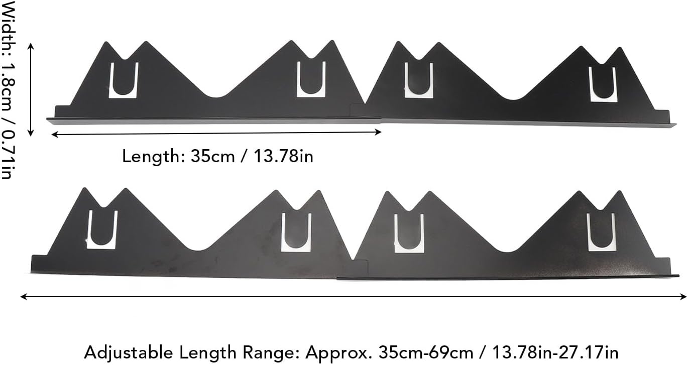 Stainless Steel Stove Covers Kit for Burner, Oven, Toaster - Telescopic Gas Range Covers Set with Caulking Plate - 2 Pair Appliance Covers for Stove Top