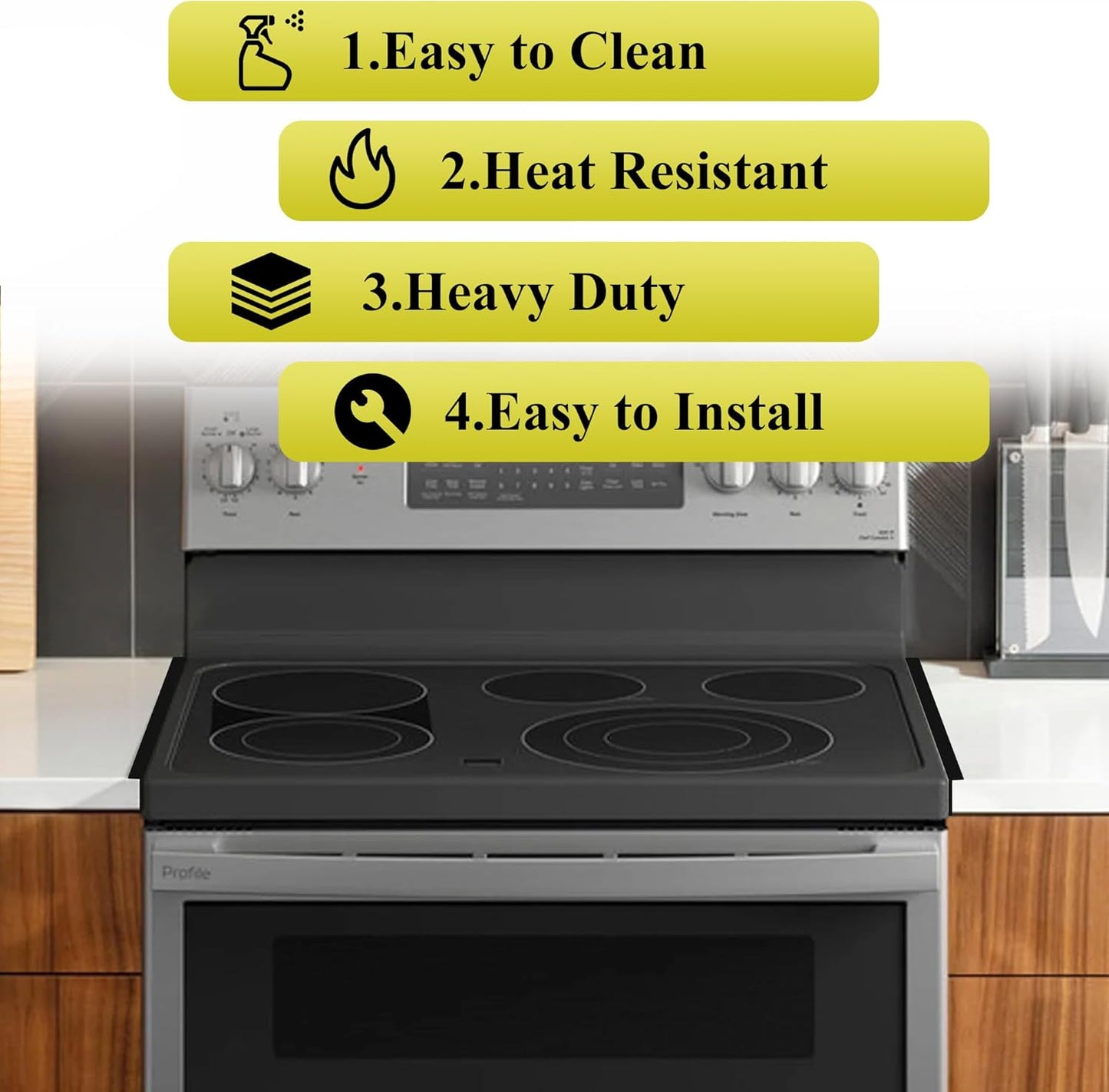 Stainless Steel Stove Gap Covers - Adjustable Length Oven Side Gap Filler, Counter Range Trim Kit, Heat Resistant & Easy to Clean - 13" to 27