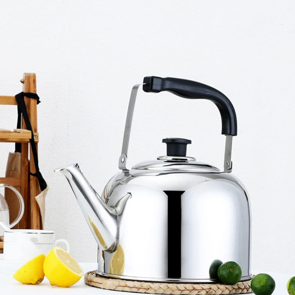 Stainless Steel Tea Kettle with Anti-Scald Handle - Stovetop Water Boiler Pot for Gas Stoves