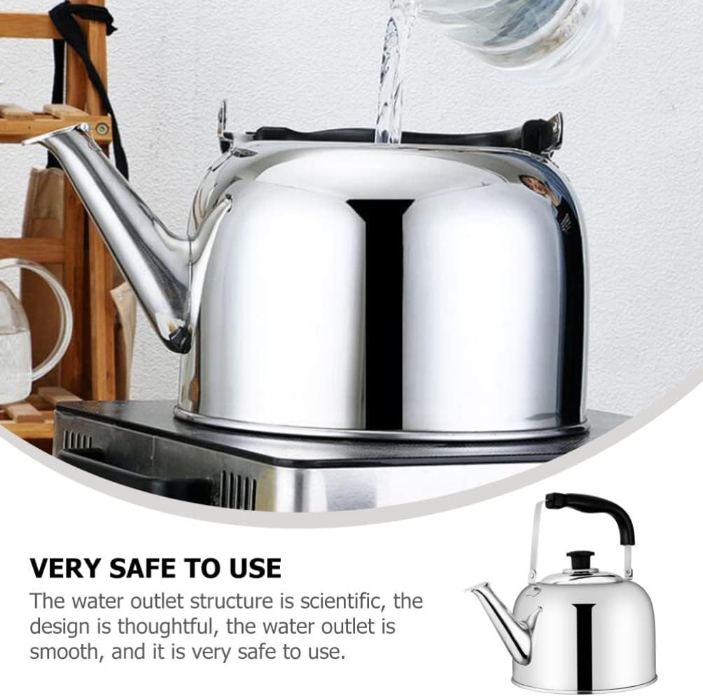 Stainless Steel Tea Kettle with Anti-Scald Handle - Stovetop Water Boiler Pot for Gas Stoves