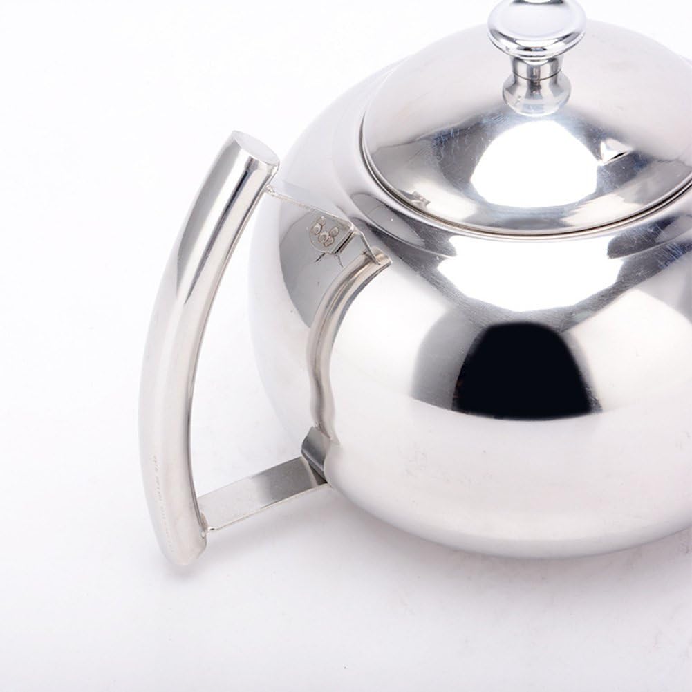 Stainless Steel Tea Kettle with Small Spout and Strainer - 1.5 Litre Capacity for Coffee or Tea