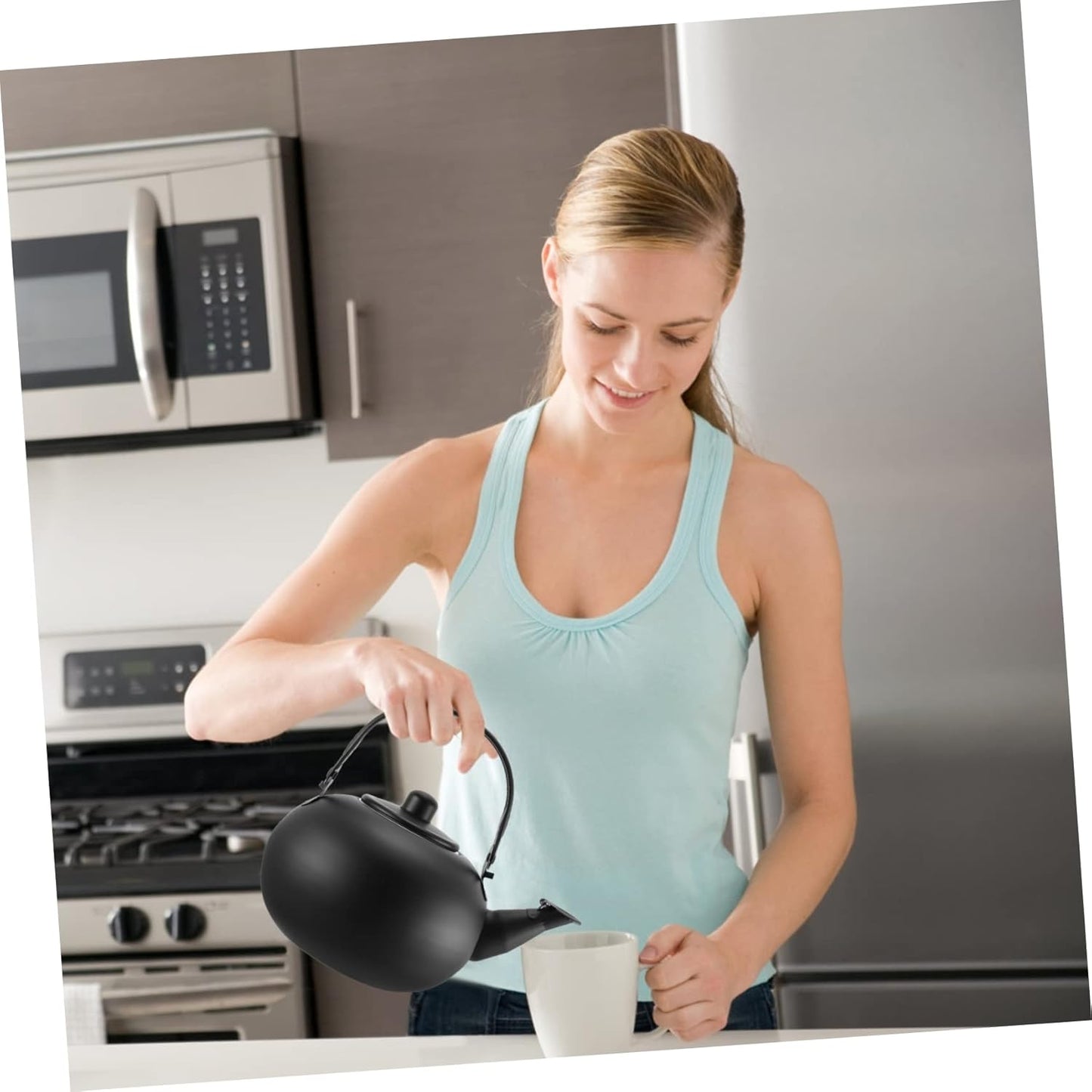 Stainless Steel Tea Pot Kettle for Stovetop or Induction Cooker - PHENOFICE Cookware for Boiling Water