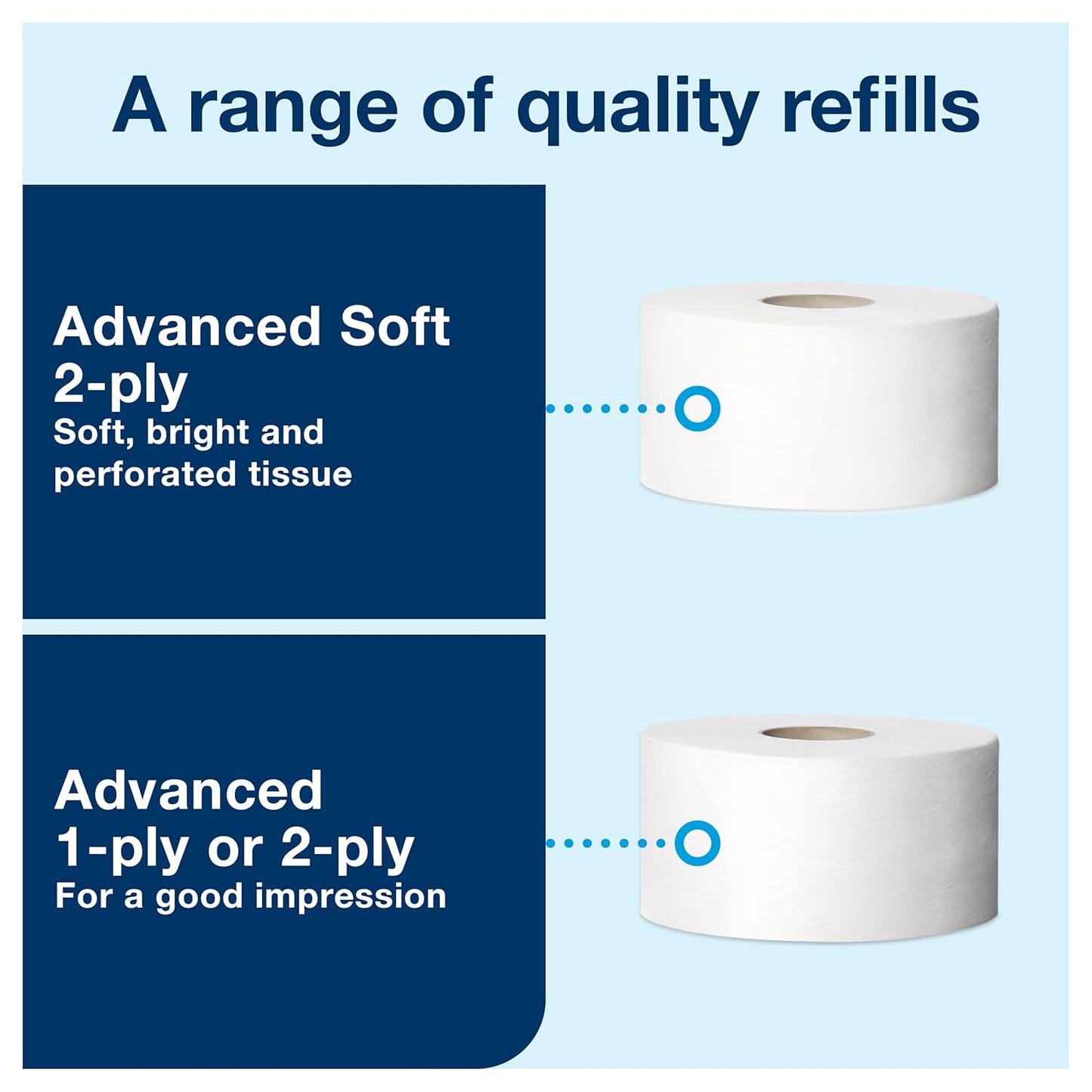 Stainless Steel Tork Mini Jumbo Toilet Paper Roll Dispenser T2 - Sleek Modern Design - 465500
