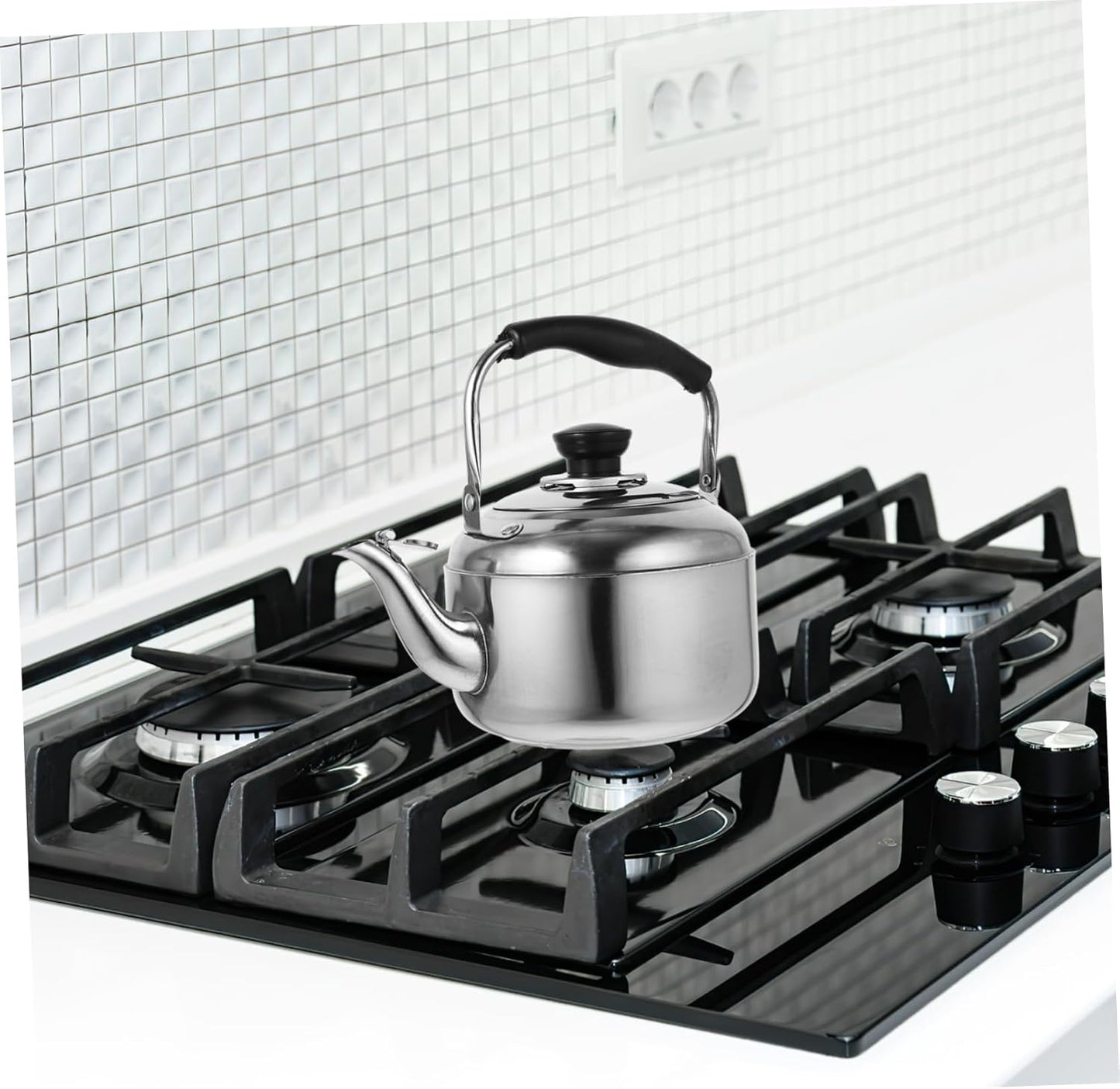 Stainless Steel Whistling Kettle for Gas Hob and Stove - Silver Chinese Teapot Water Boiler