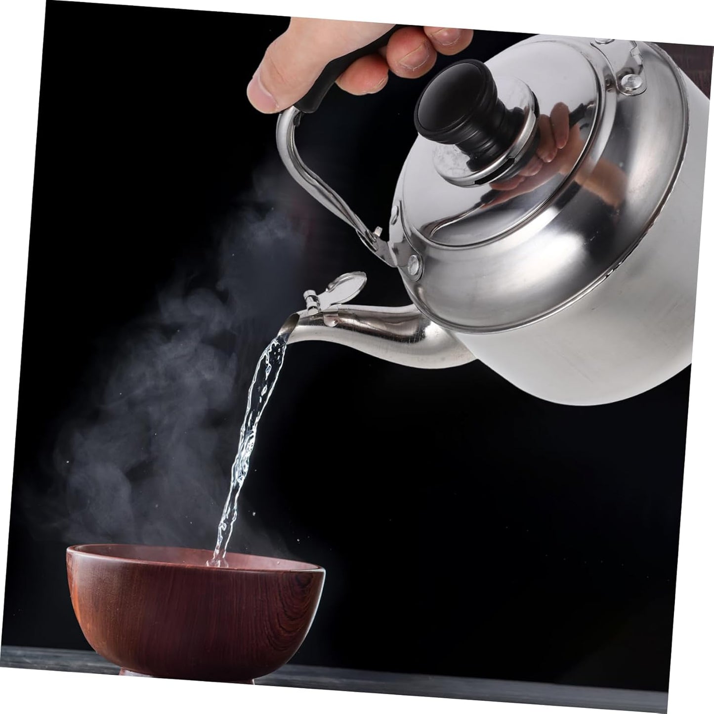 Stainless Steel Whistling Kettle for Gas Hob and Stove - Silver Chinese Teapot Water Boiler