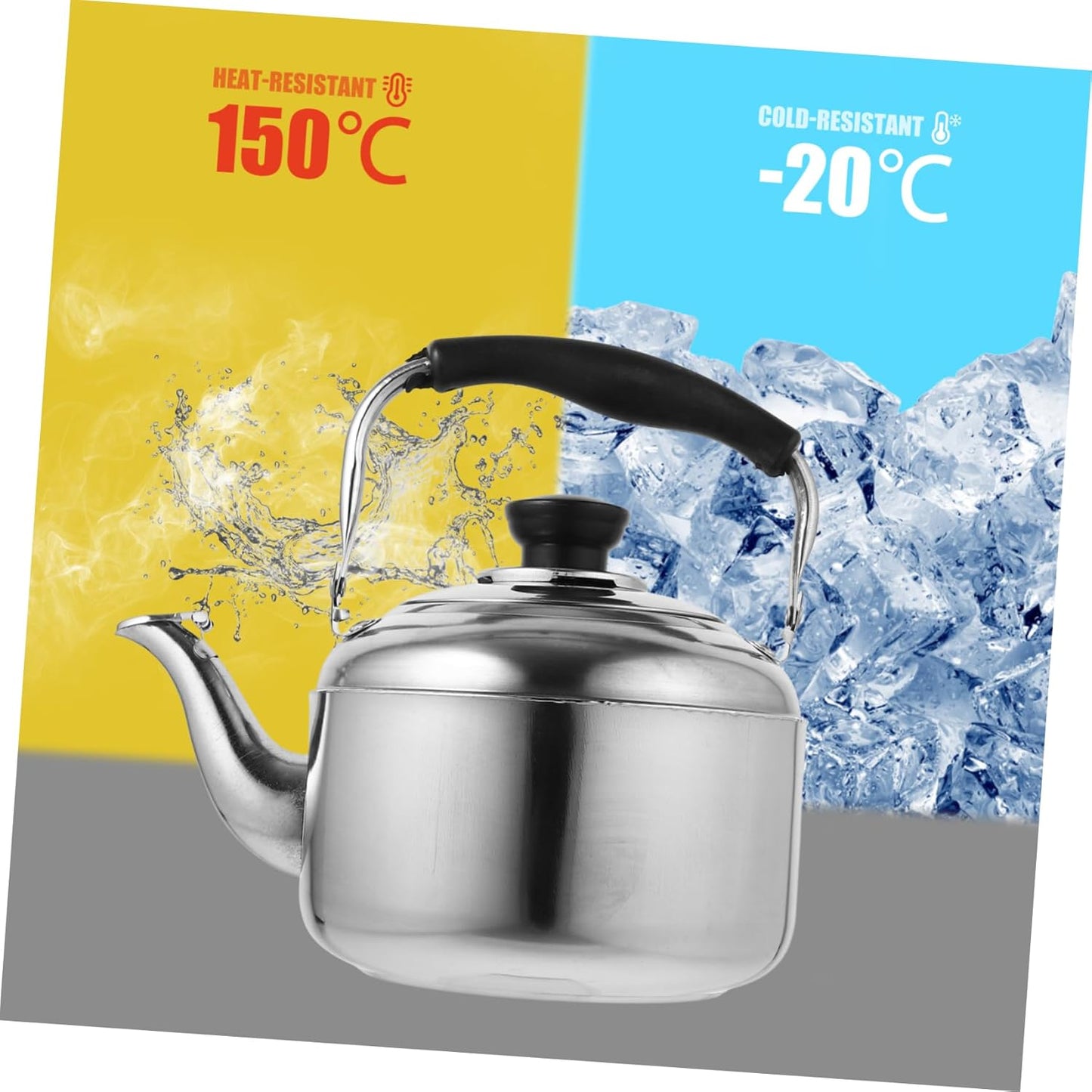 Stainless Steel Whistling Kettle for Gas Hob and Stove - Silver Chinese Teapot Water Boiler