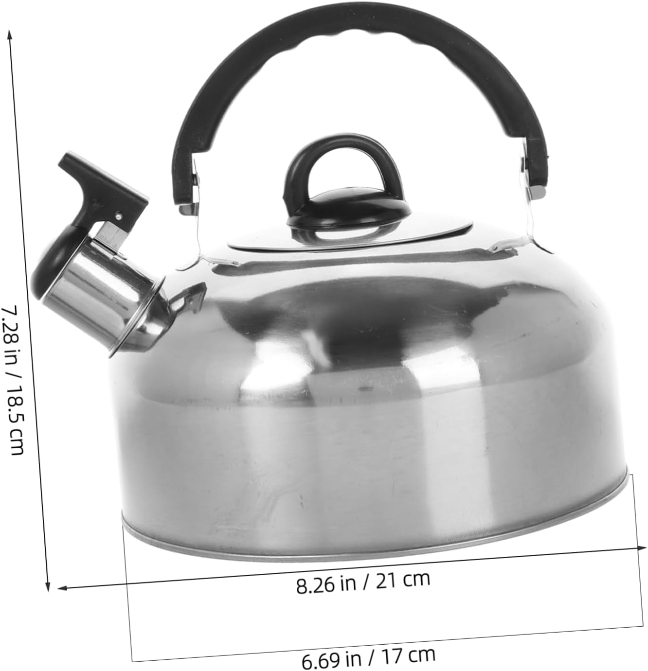 Stainless Steel Whistling Tea Kettle for Gas Stoves - Stovetop Coffee Pot and Tea Pot Set for Home Brewing