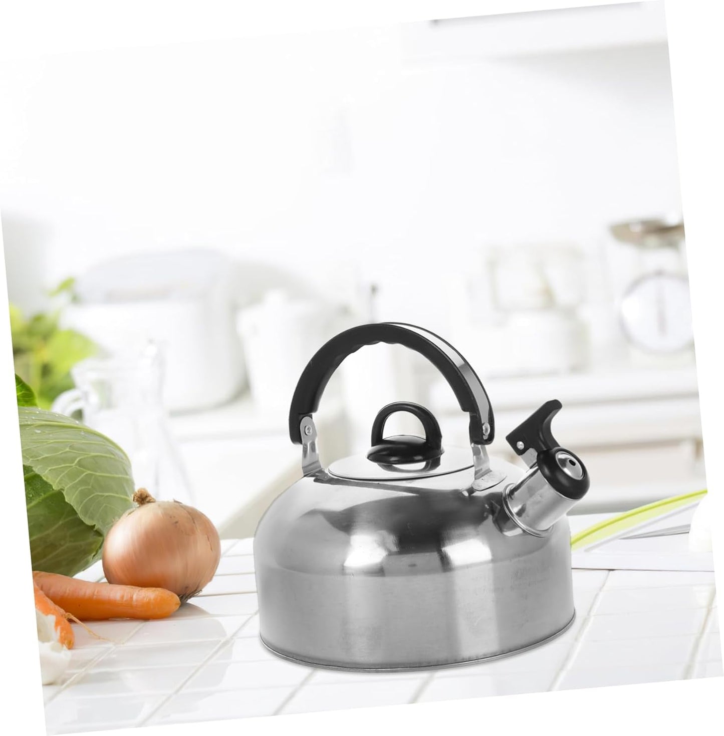 Stainless Steel Whistling Tea Kettle for Gas Stoves - Stovetop Coffee Pot and Tea Pot Set for Home Brewing