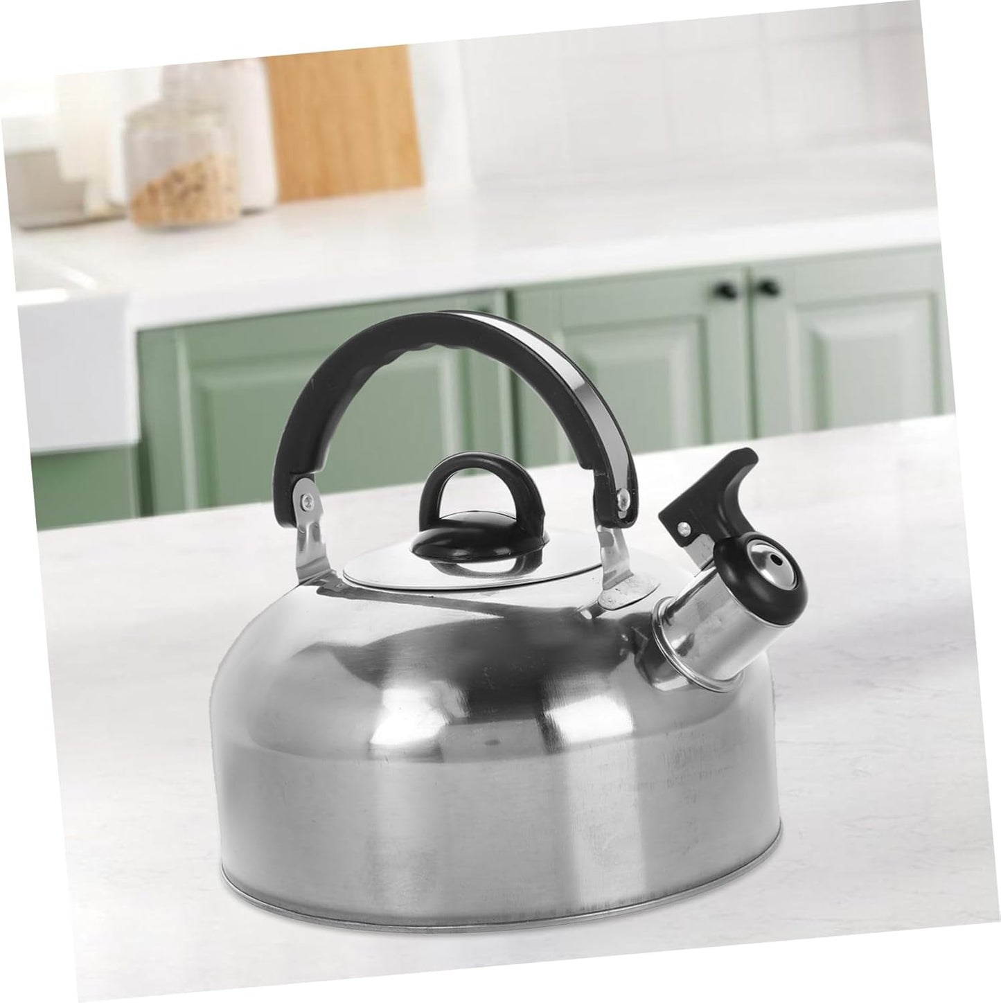 Stainless Steel Whistling Tea Kettle for Gas Stoves - Stovetop Coffee Pot and Tea Pot Set for Home Brewing