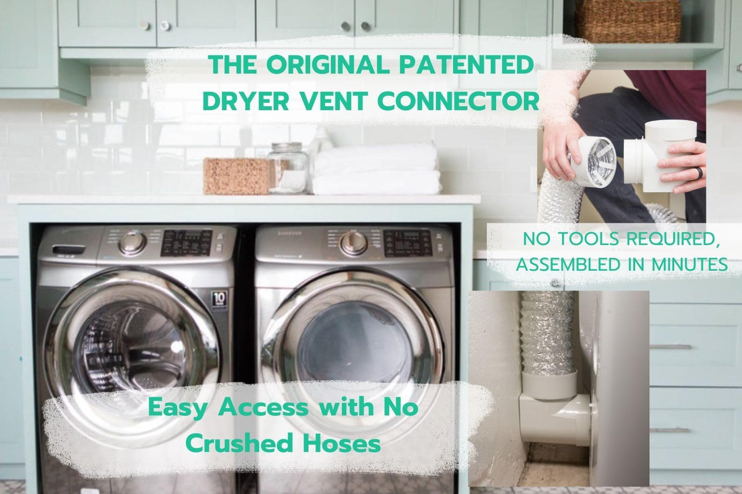 STV-DLX Dryer Connection Kit | Easy Hookup for Standard 4" Dryer Ducts | Laundry Dryer Installation