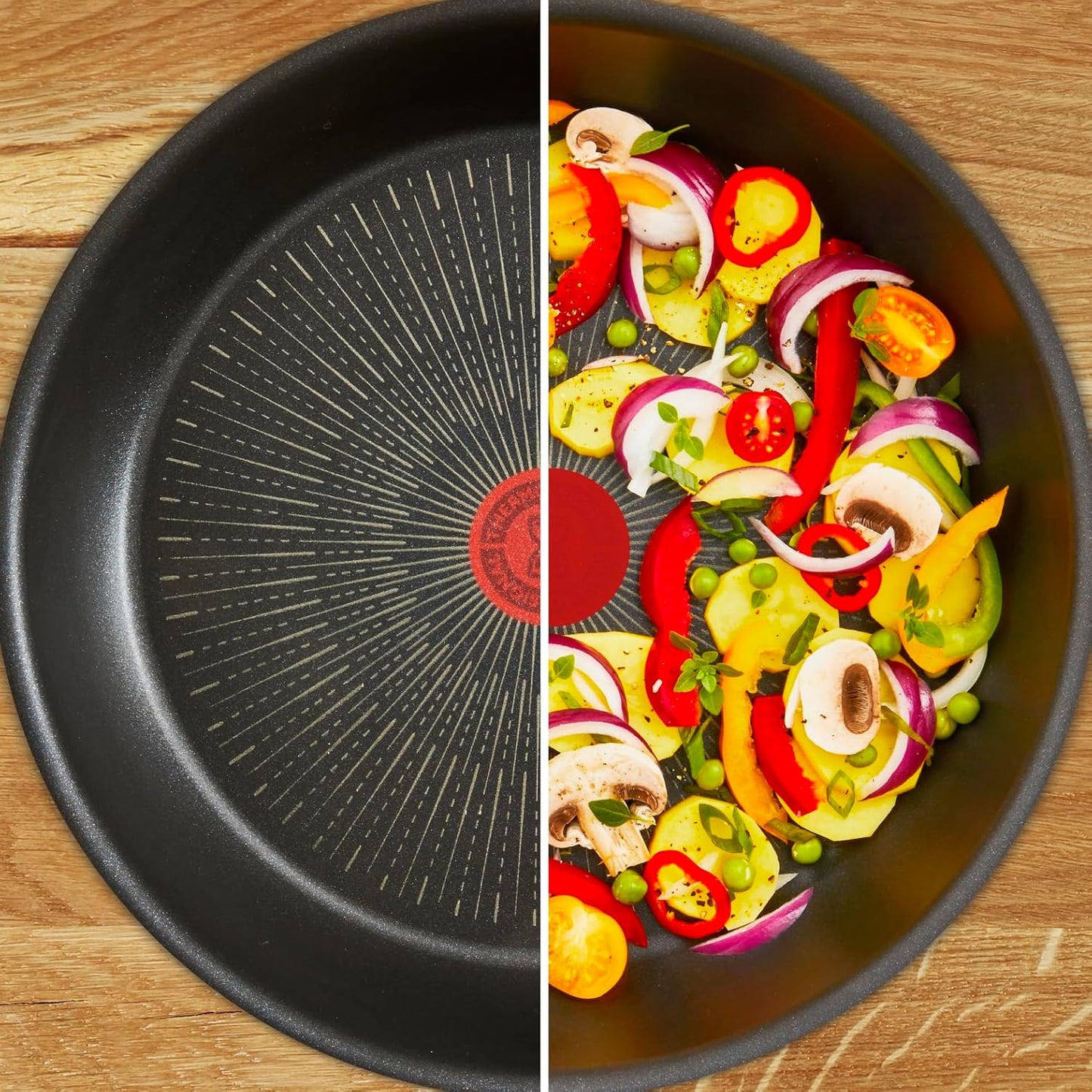 T-Fal Tefal Ingenio 15-Piece Cookware Set, Stainless Steel, Non-Stick Coating, Induction Compatible, Temperature Indicator, Space-Saving Design, Made in France