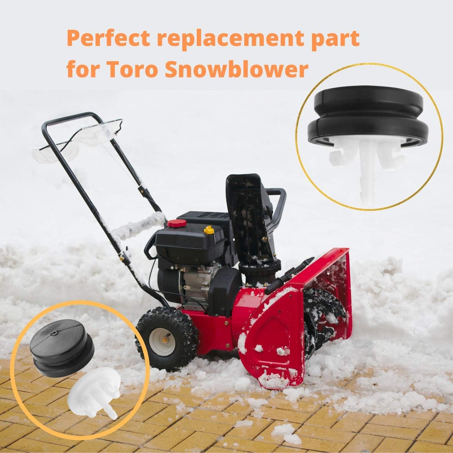 Toro Snowblower Primer Bulb Replacement Kit - Compatible with Lawn-Boy 66-7460 and Toro 66-7460 - Includes 5 Free Plastic Holders