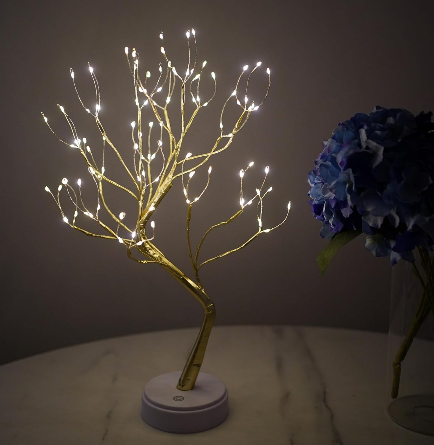 Twinkling Tree Fairy Light Spirit Tree Lamp - Gold Branch 108 LED with Remote - Cute Room Decor & Mothers Day Gift