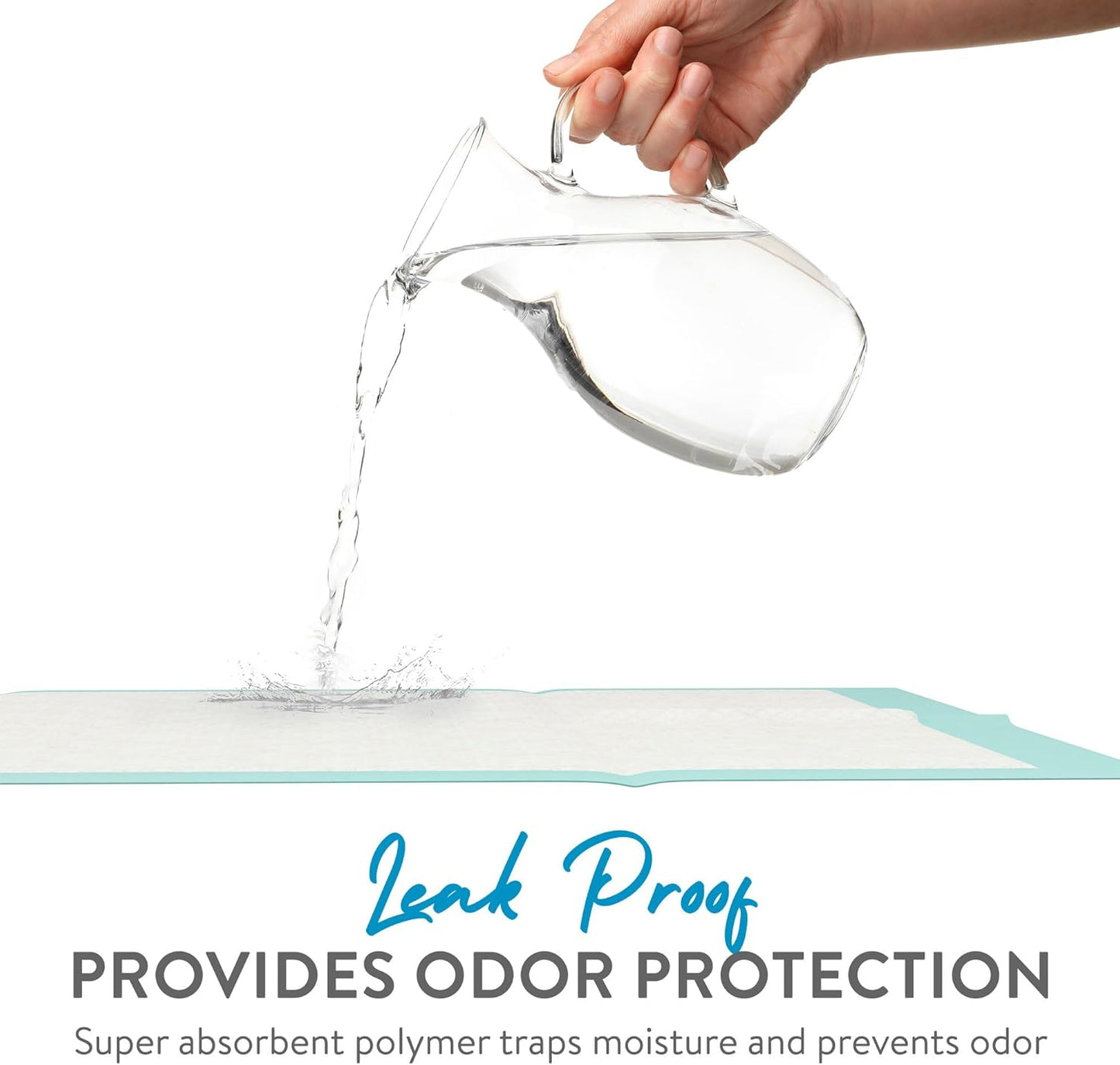Ultra Absorbent Disposable Bed Pads for Incontinence - 36" X 36" (Pack of 50) - Extra Large Underpads for Adults, Puppies, Dogs - Furniture Protection - Thick and Absorbent