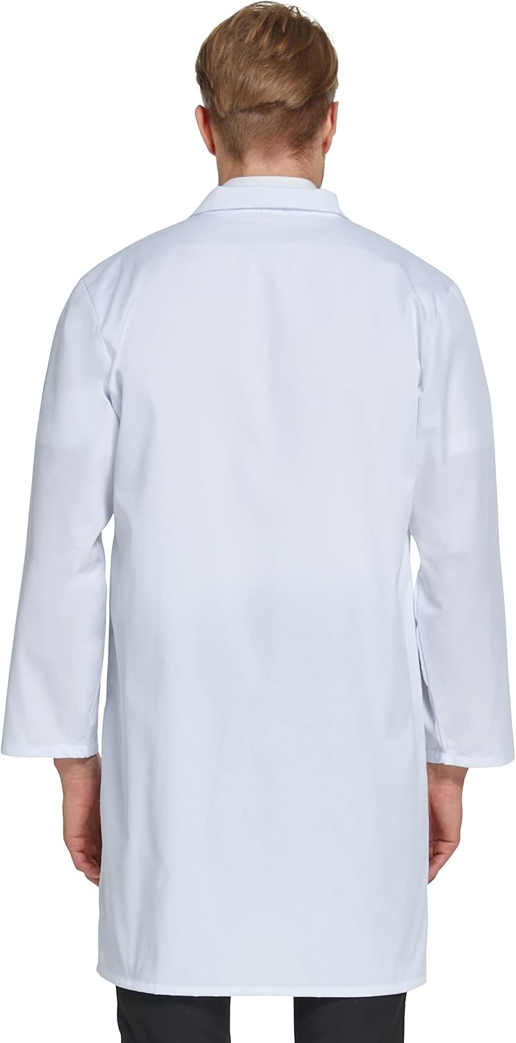 Unisex White Long Sleeve Lab Coat for Men and Women by VOGRYE - Professional Quality