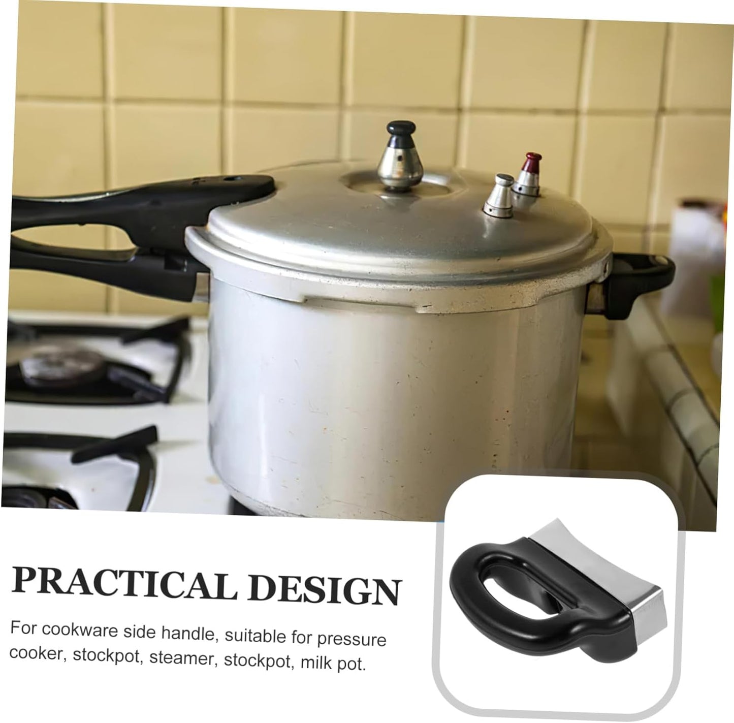 Universal Detachable Pot Handle Replacement Set - Ergonomic Design for Safe Cooking - Fits Woks and Frying Pans - Easy Installation