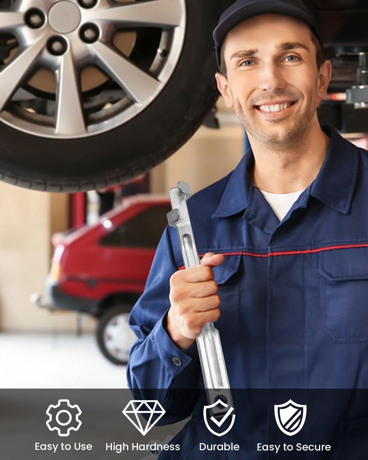 Universal Quickwolf Wrench Extender Tool Bar for Mechanics and Automotive Repairs with 1/2 Inch Hole