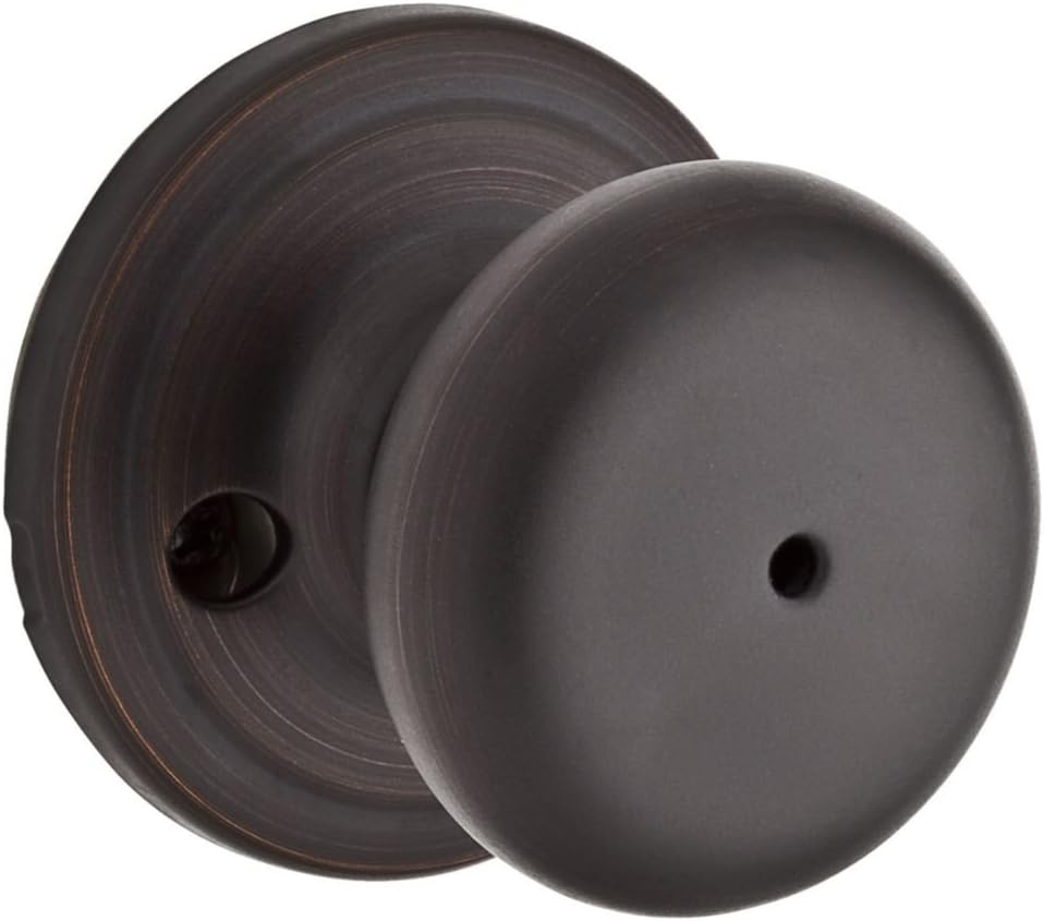 Venetian Bronze Privacy Door Knob with Microban Protection for Bathroom and Bedroom
