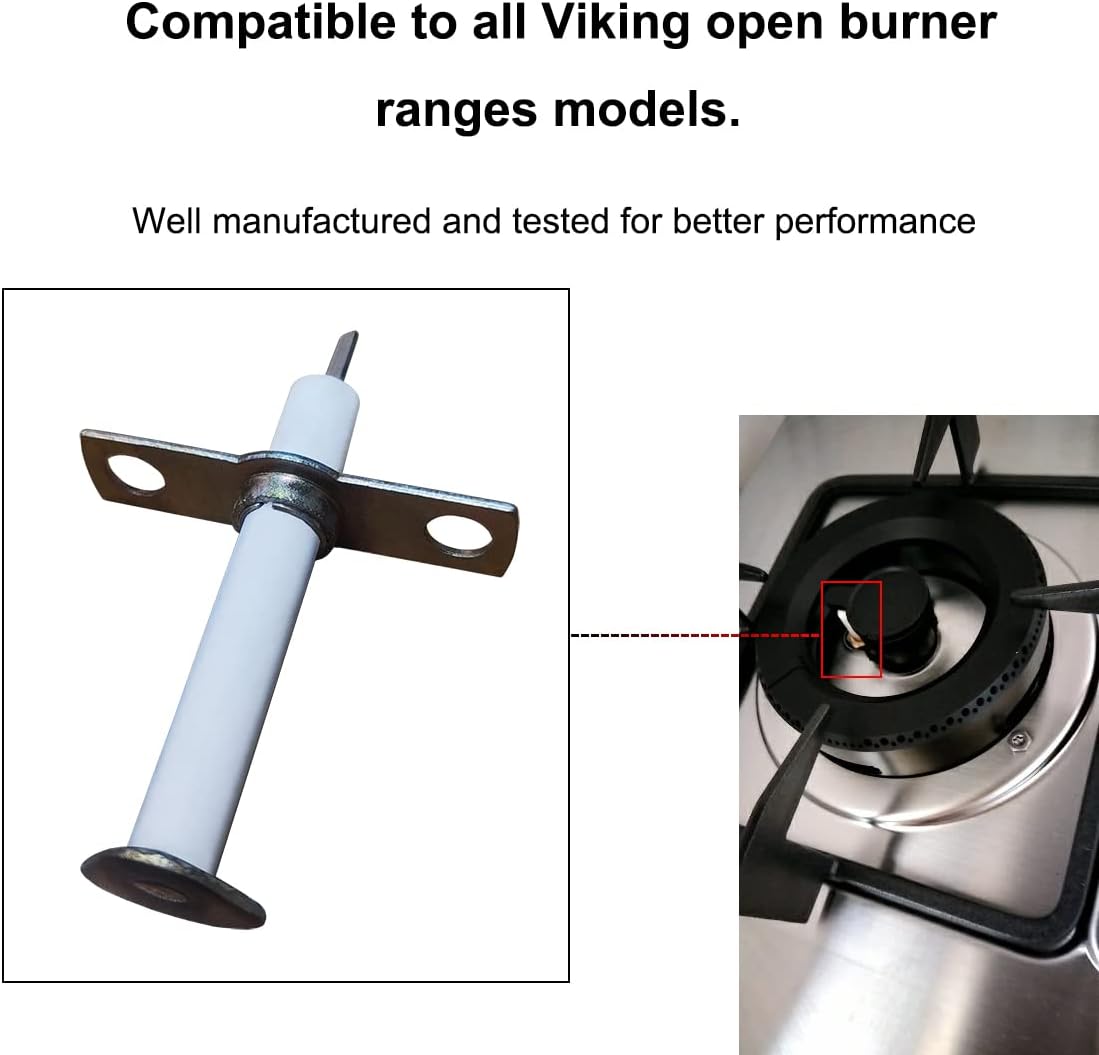 Viking Stove Range Ignitor Electrode Set Replaces A020028 910113 G5007447 - Popbee Part# PA020028 - Flame Sensor for Furnace