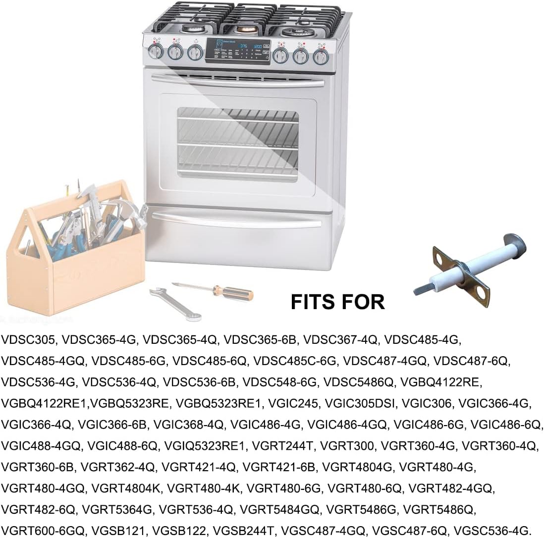 Viking Stove Range Ignitor Electrode Set Replaces A020028 910113 G5007447 - Popbee Part# PA020028 - Flame Sensor for Furnace