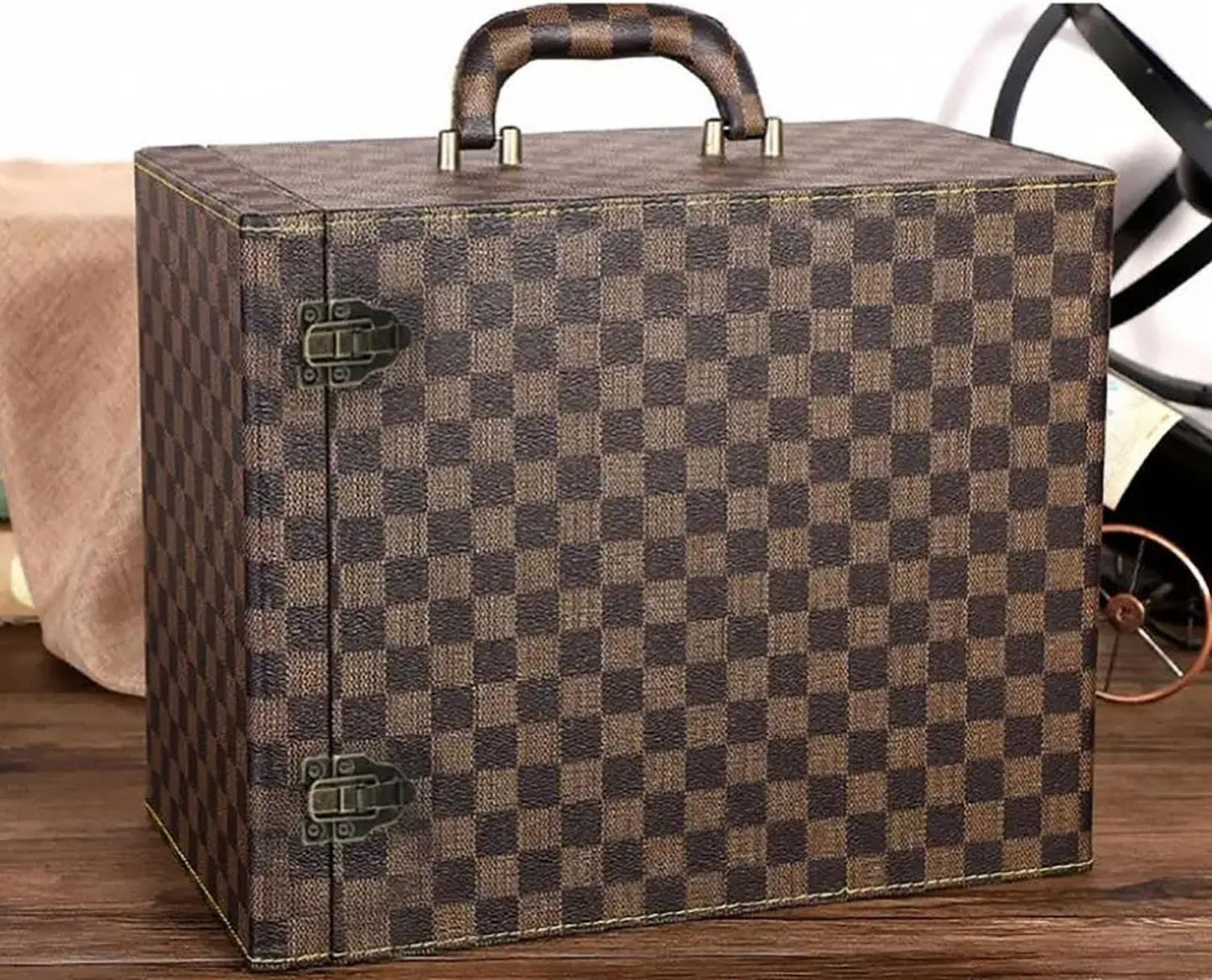 Vintage Duckbilled Toggle Hasp Padlock Kit - Set of 2 for Jewelry Box, Wooden Box, Furniture