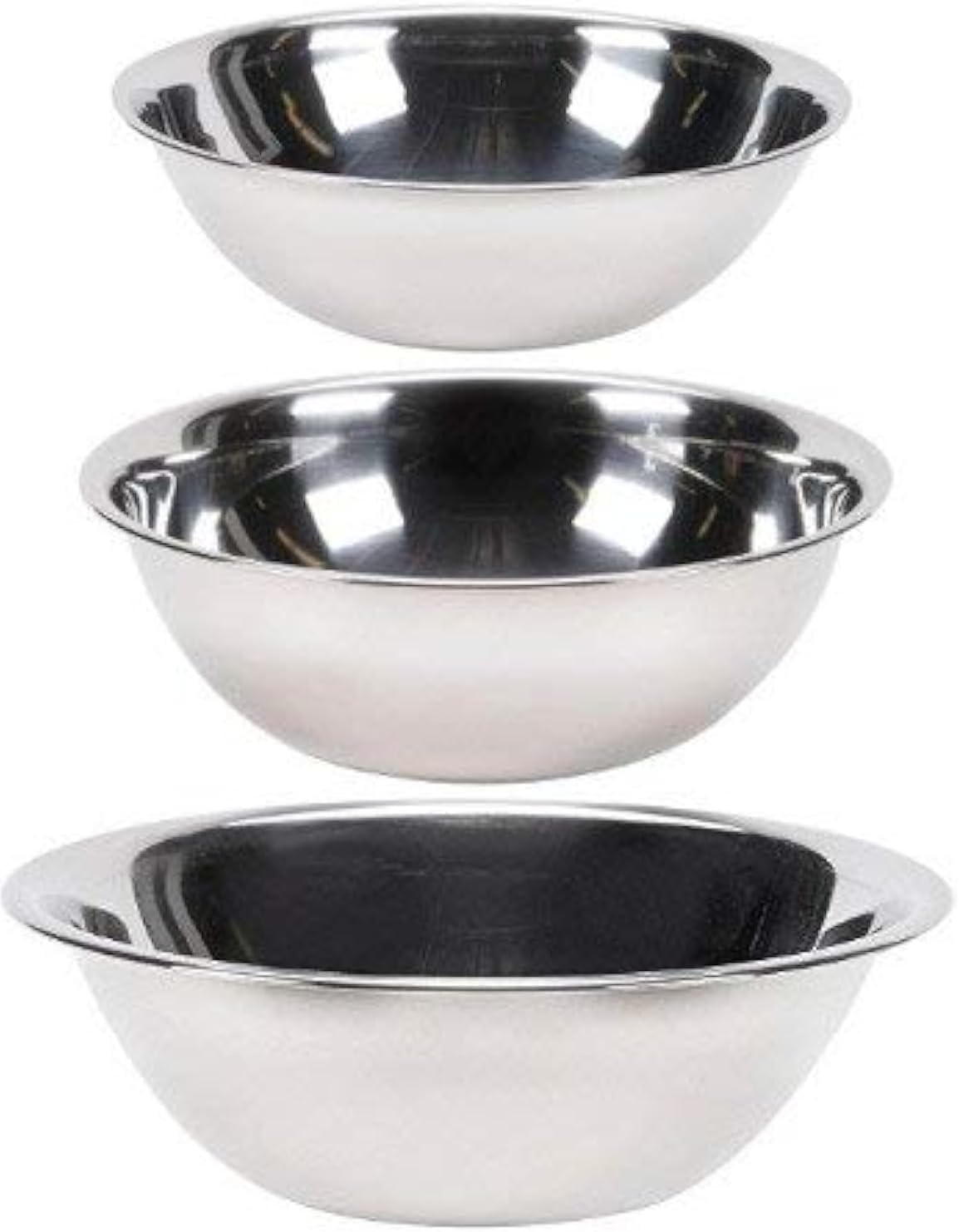 Vollrath Mixing Bowls Set - Includes 4-Quart, 5-Quart, and 8-Quart Bowls for Kitchen Mixing and Baking