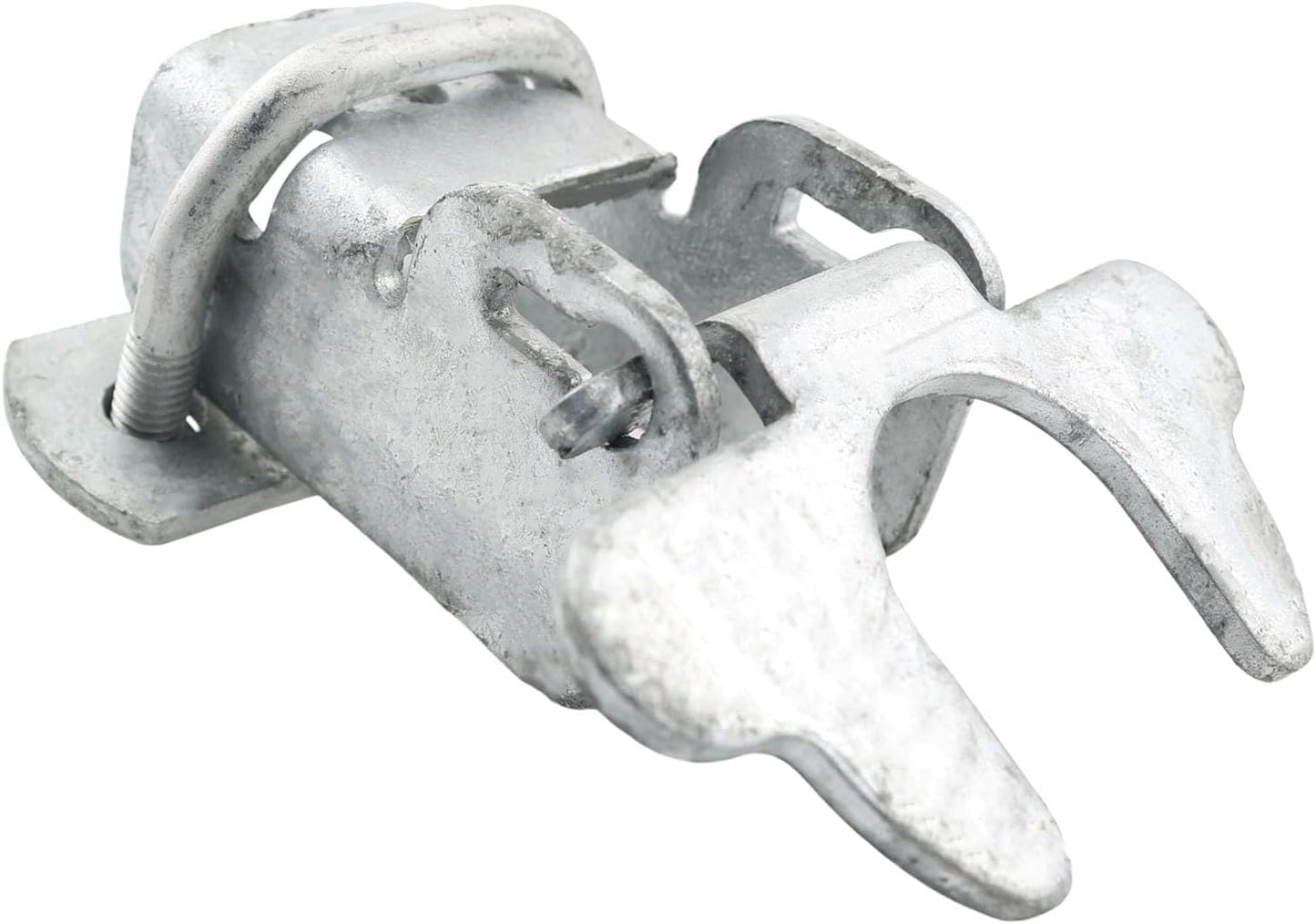 Wall-Mounted Butterfly Lock with Padlock Hole for Chain Link Fence Doghouses and Panels