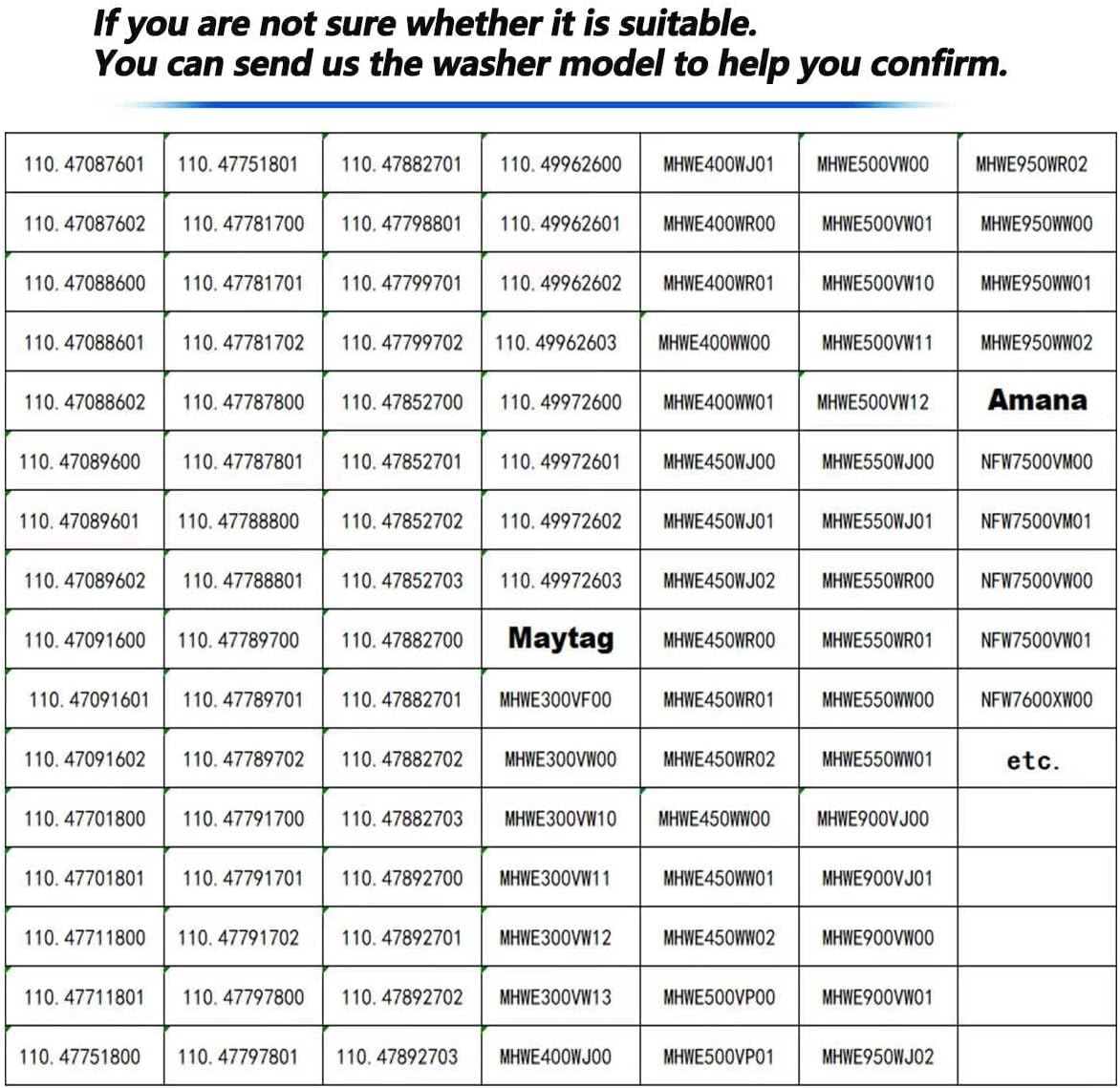 Whirlpool Duet Washer Door Hinge Replacement Compatible with Kenmore Elite and Maytag 3000 - Soobool OEM Part WP8183202