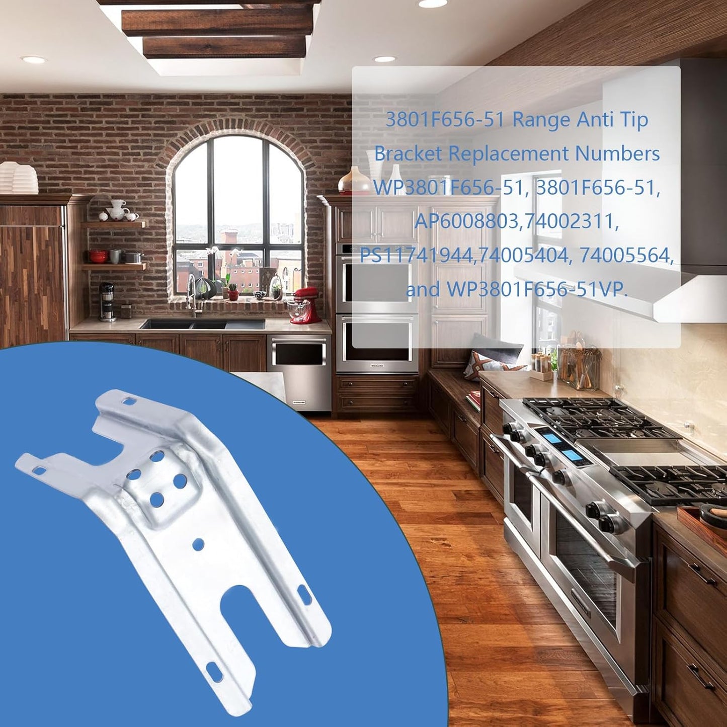 Whirlpool Kenmore Range Oven Anti Tip Bracket 12400045 65651 AP6008803 PS11741944 1 Pack